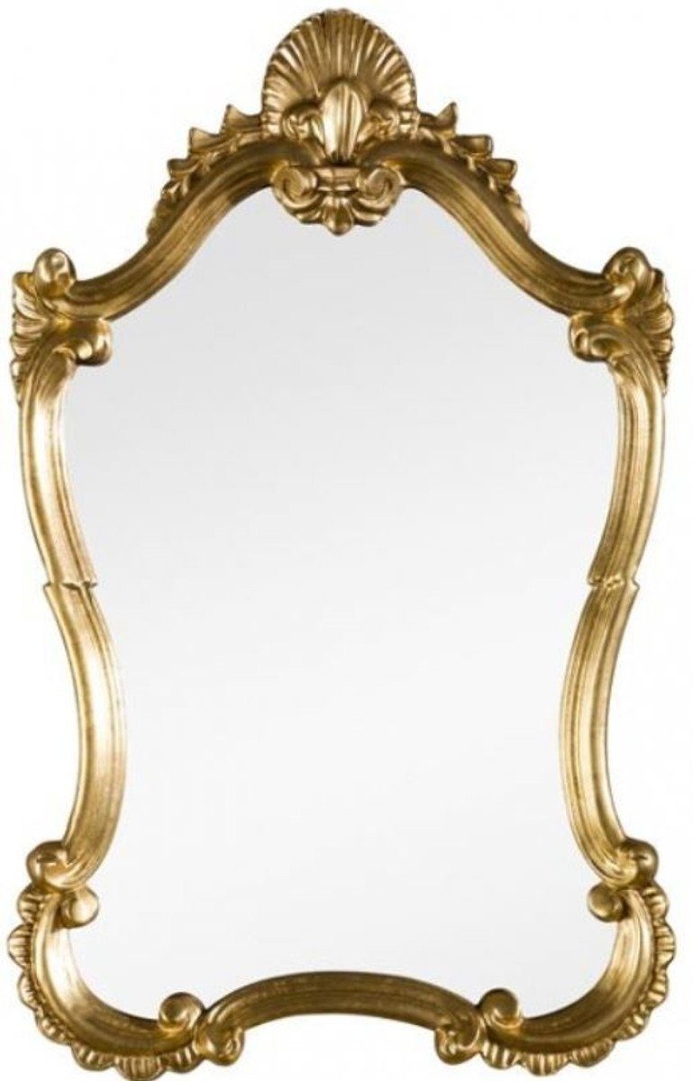 Casa Padrino Barockspiegel Luxus Barock Wandspiegel Gold 46 x 5 x H. 73 cm - Wohnzimmer Spiegel - Garderoben Spiegel - Prunkvoller Spiegel im Barockstil