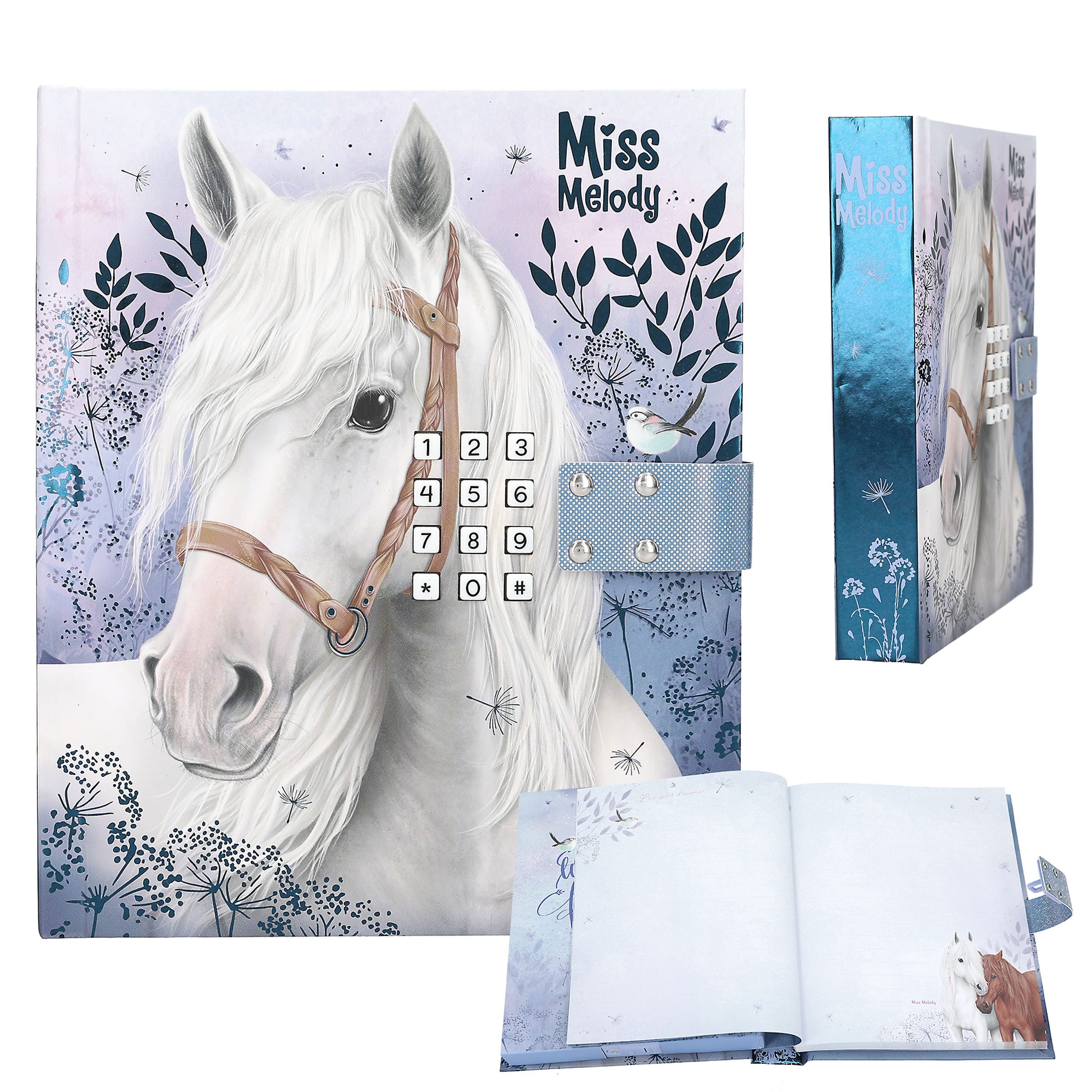 Tagebuch Depesche Miss Melody Tagebuch mit Code und Sound Motiv 2 3,5x15x18cm