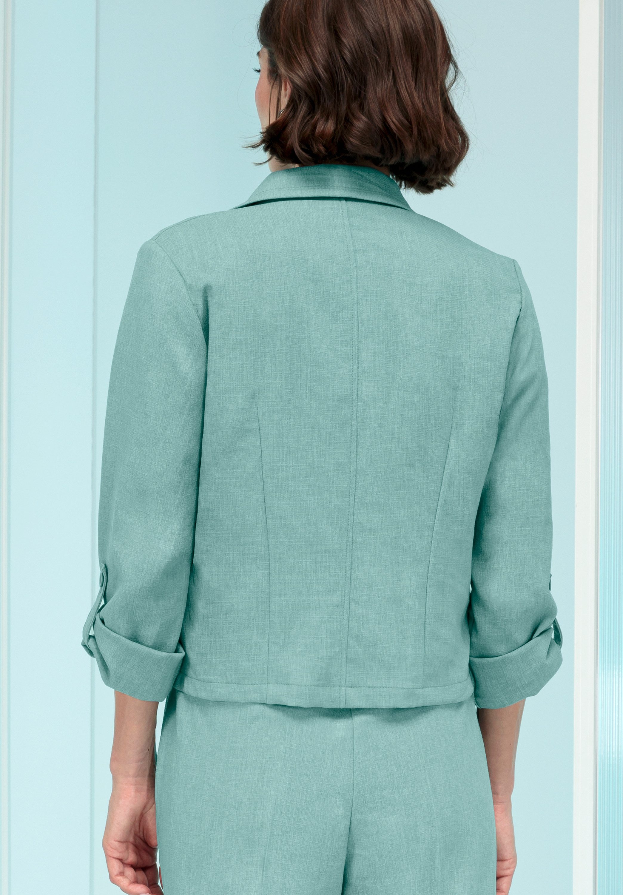 bianca Jackenblazer LOUISA in Leinenoptik in Trendfarbe 'jade'