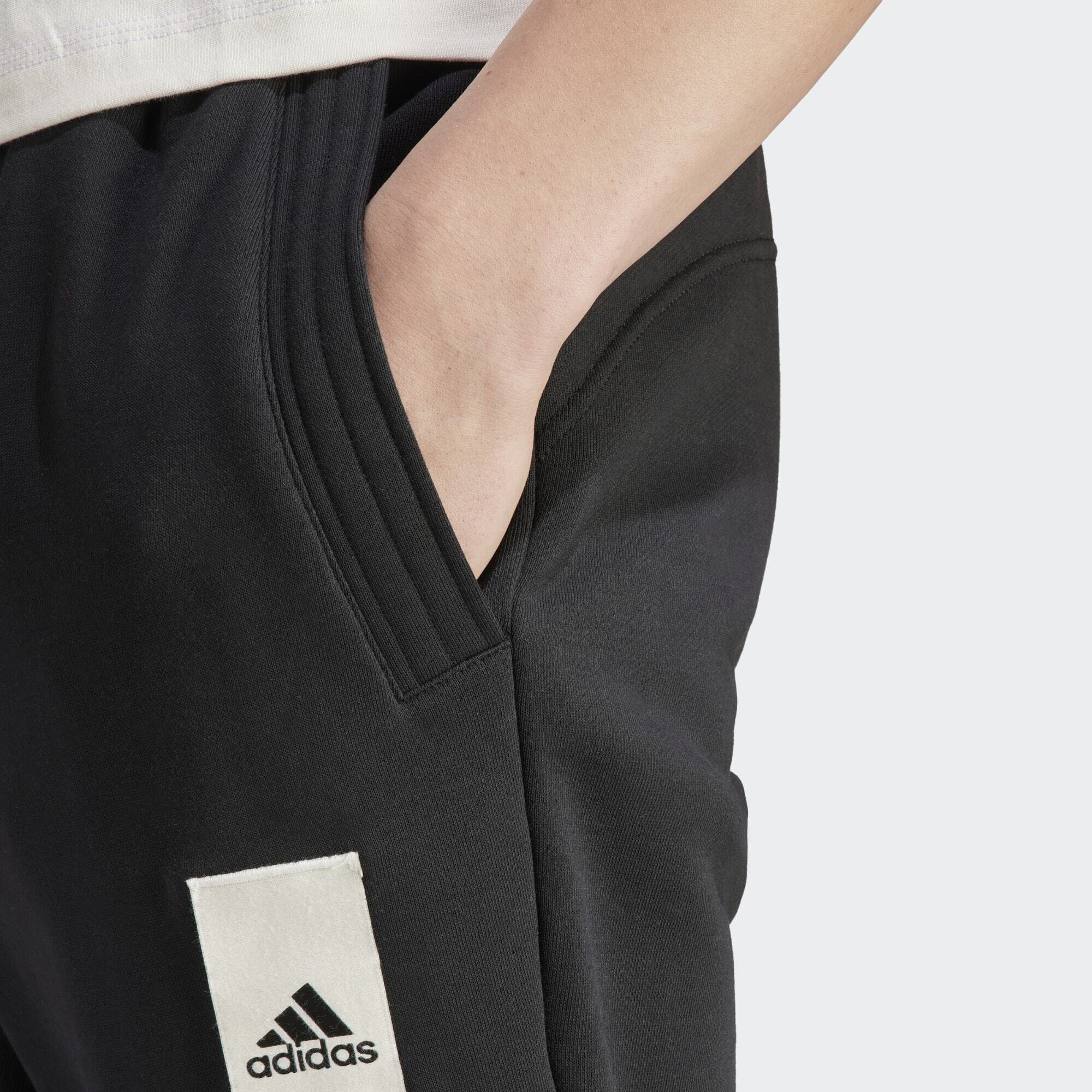schwarz / weiß Jogginghose FLEECE adidas Sportswear HOSE LOUNGE