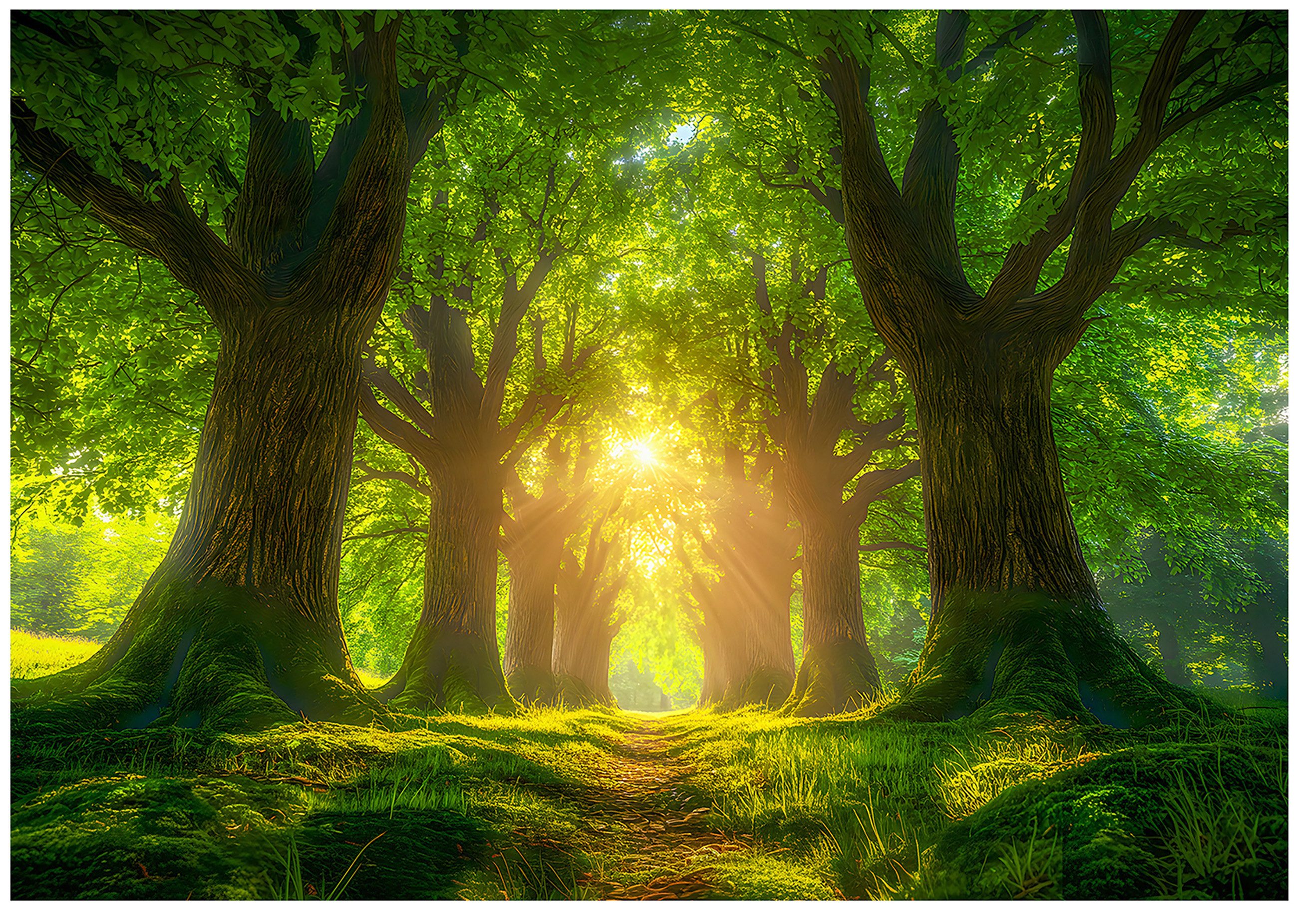 Wallarena Fototapete Wald Sonne Natur Vlies Tapete Wohnzimmer Schlafzimmer günstig online kaufen