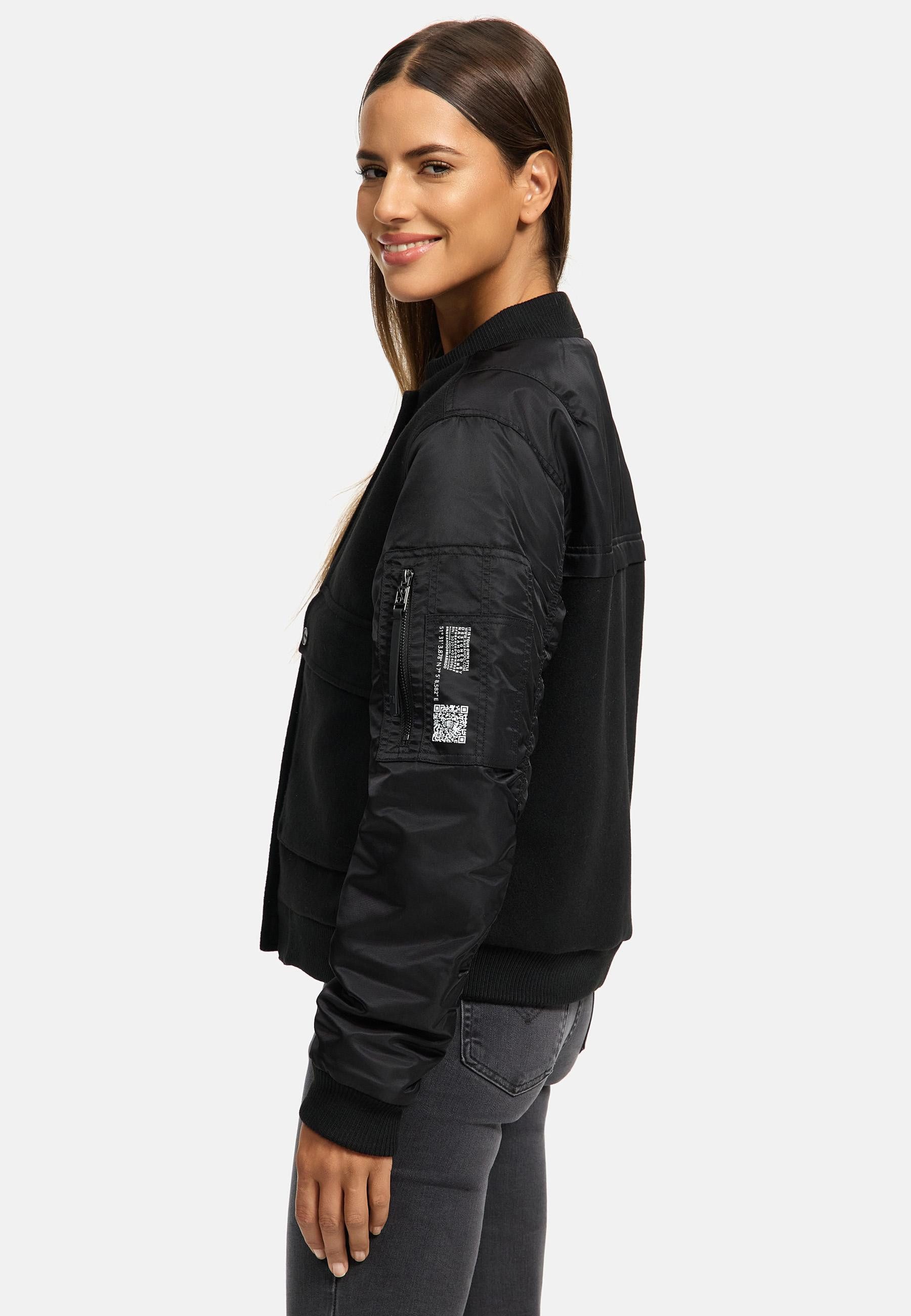 Navahoo Bomberjacke Willstehaben 14 angesagte Collegejacke mit Ärmeltasche