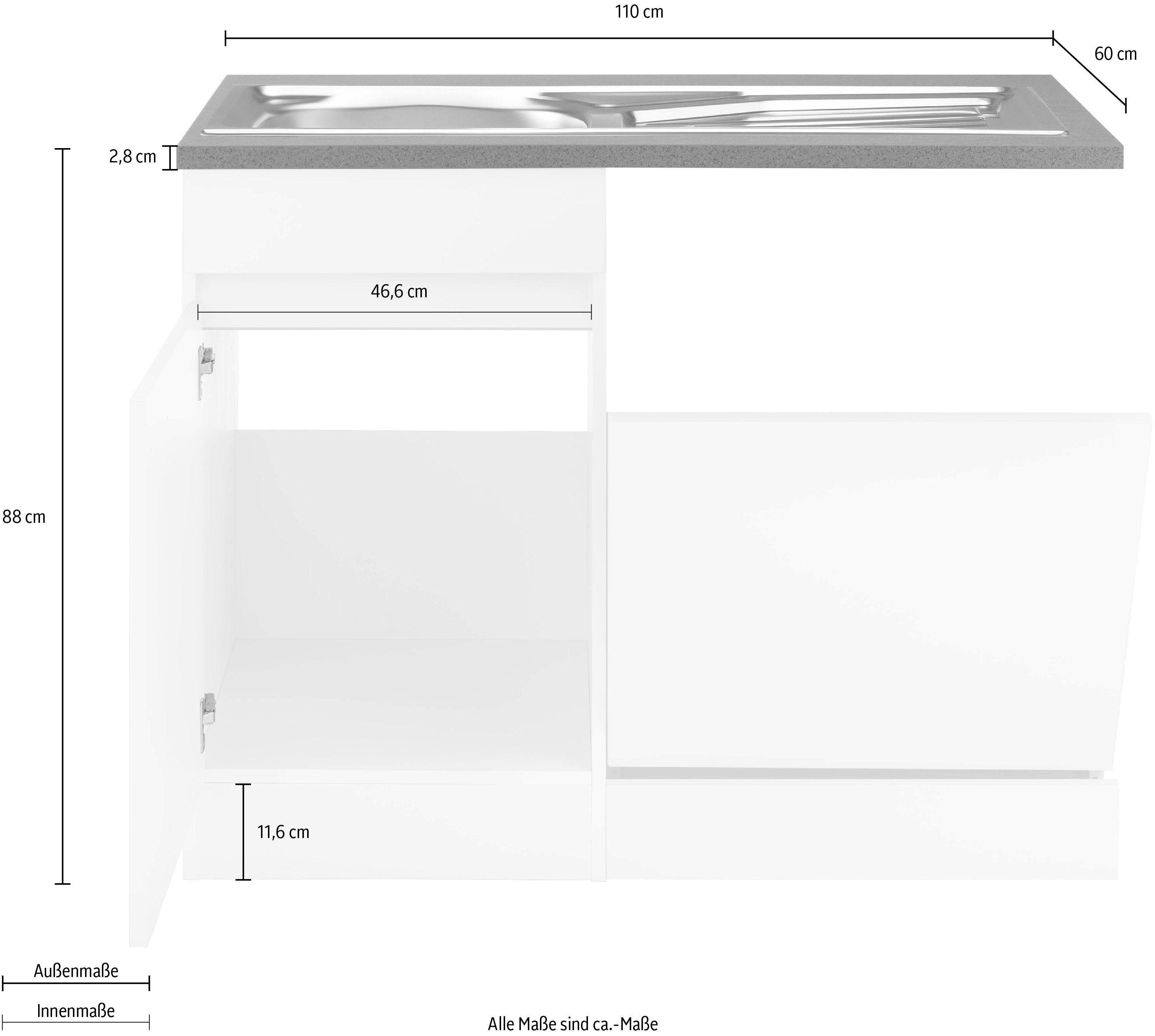 OPTIFIT Spülenschrank Roth Breite 110 cm – Bild 5 von 5
