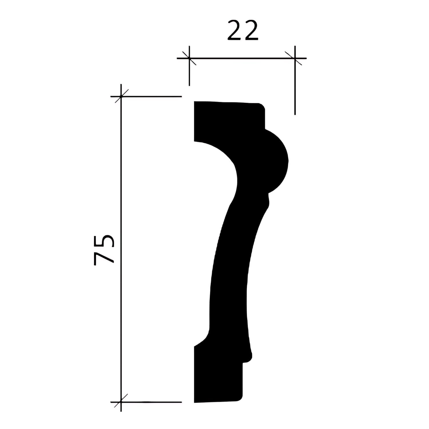 Profhome Flexprofil 151383F flexible Wand- und Friesleiste Stuckleiste Zierleiste 2 m (flexible Wand- und Friesleiste), flexible Wand- und Friesleiste