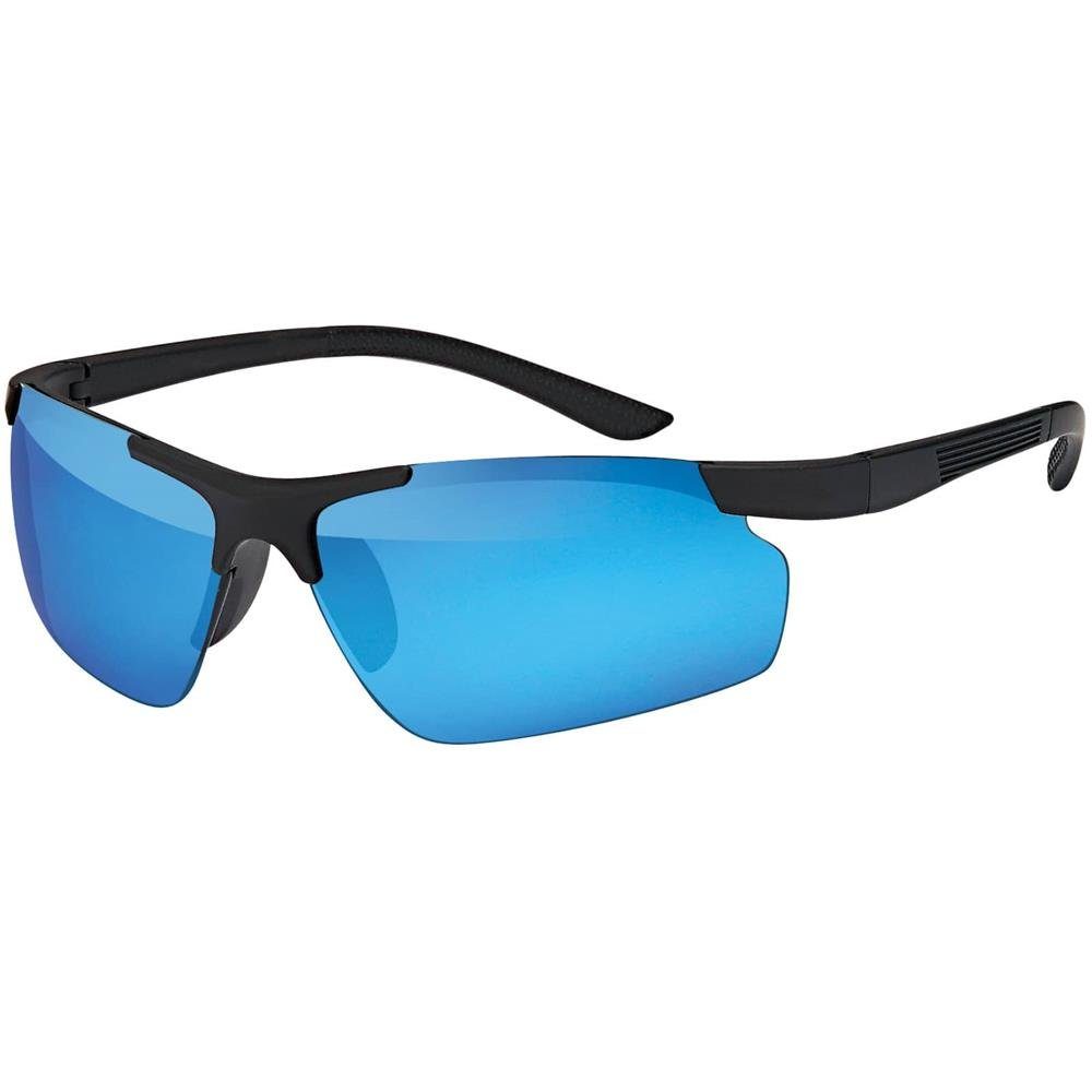 BEZLIT Eyewear Fahrradbrille Sport Sonnen Brille Polarisiert, (Packung, 1-St), mit polarisierten Linsen Blau Schwarz