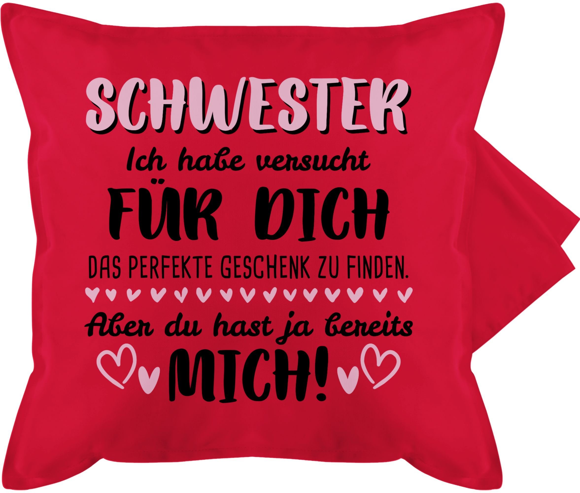 Kissenbezüge Schwester versucht perfekte Geschenk zu finden, Shirtracer (1 Stück), Schwester