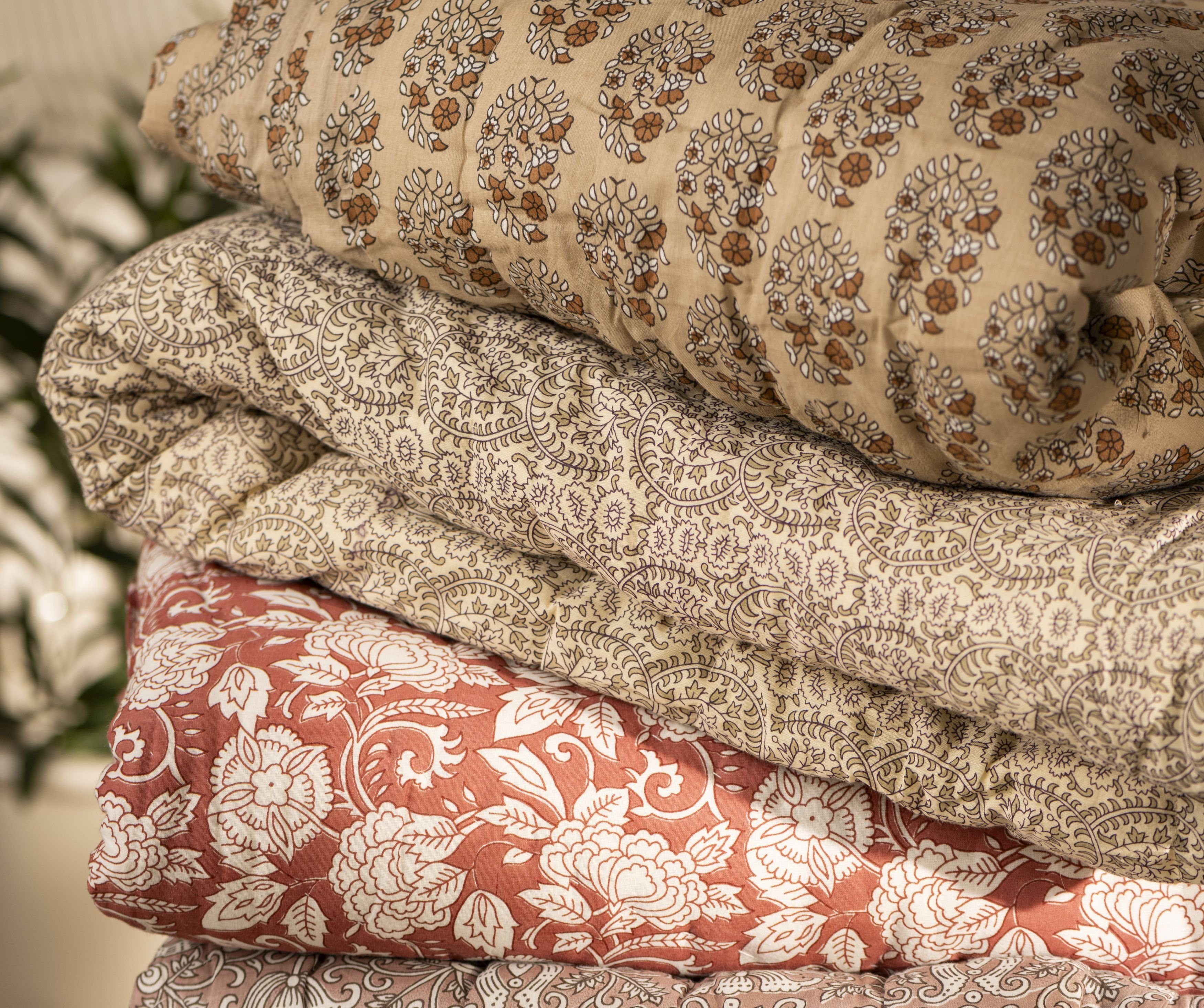 Ib Laursen Tagesdecke Laursen - Decke Quilt Tagesdecke Überwurf 170x130cm Muster Beige