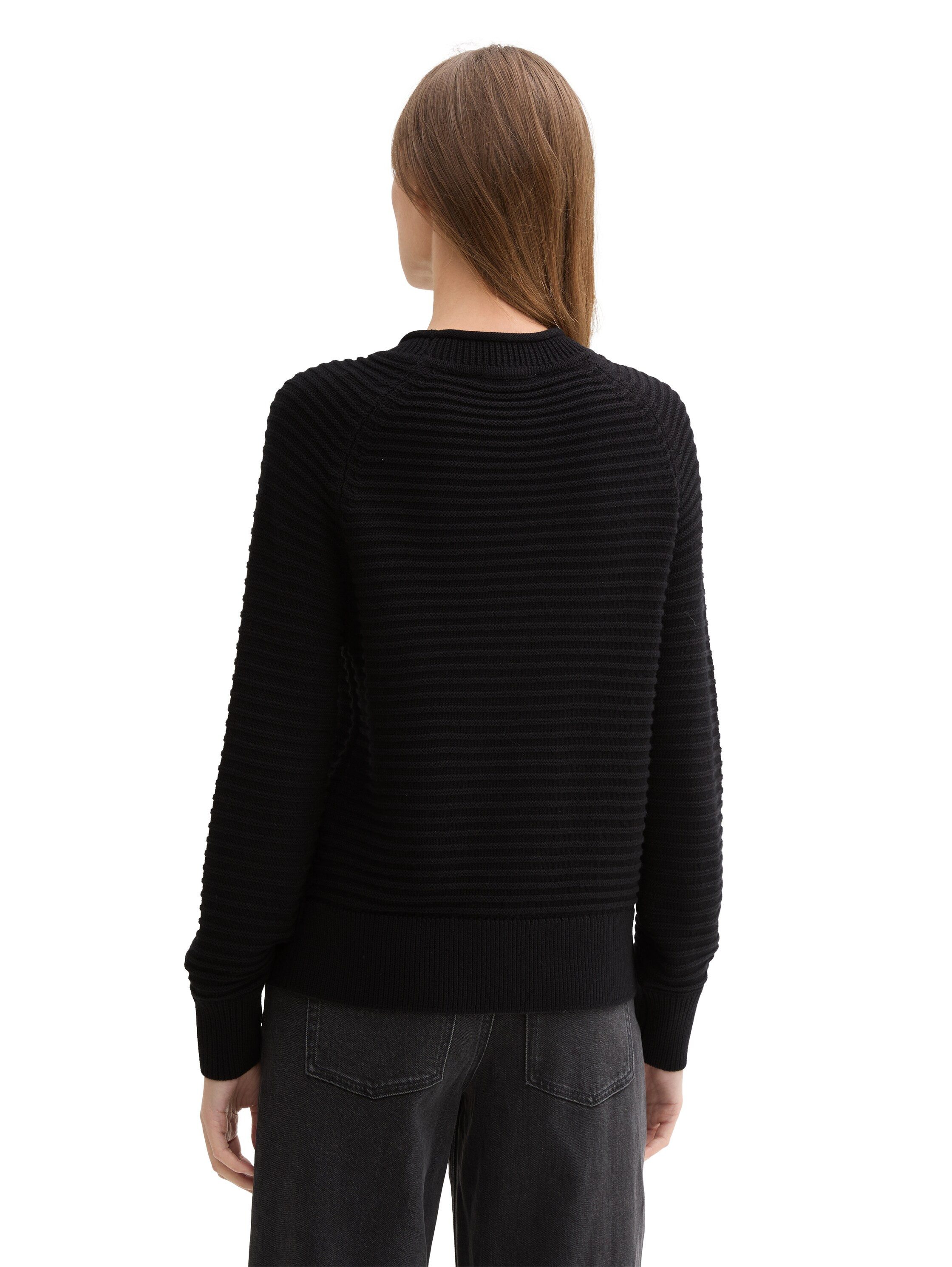 TOM TAILOR Denim Strickpullover mit Ottoman Struktur günstig online kaufen