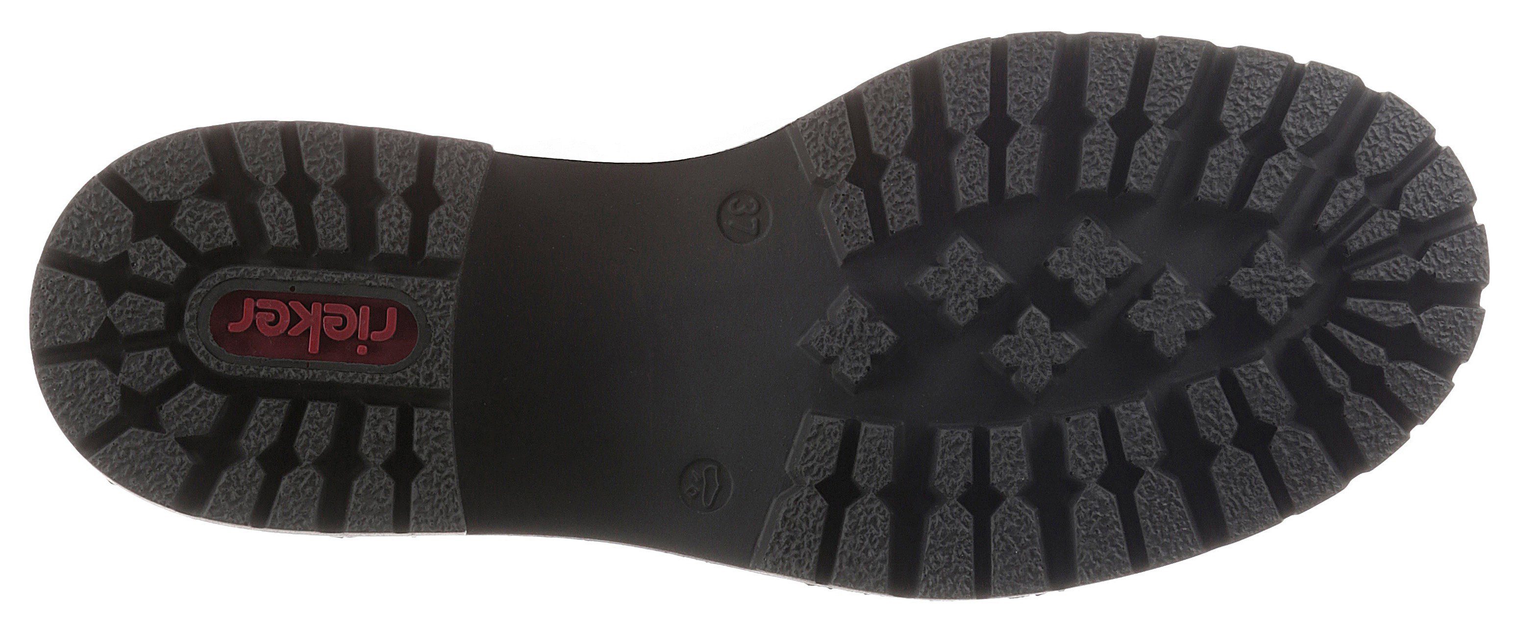 Rieker Schnürboots, Stiefelette, Profilsohle, Blockabsatz, mit lässiger Schnürung