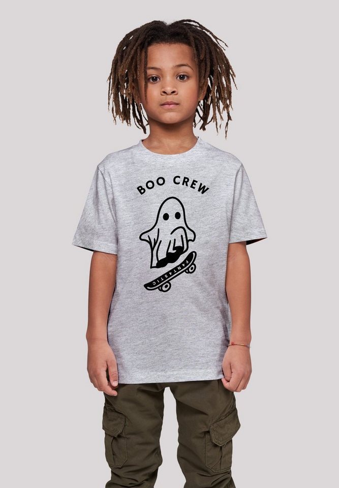 T-Shirt Kinder T-Shirt Boo Crew Print, Lässiges Halloween F4NT4STIC