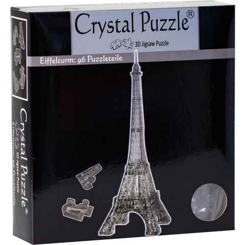 HCM KINZEL 3D-Puzzle Crystal Puzzle, Eiffelturm transparent, 96 Puzzleteile