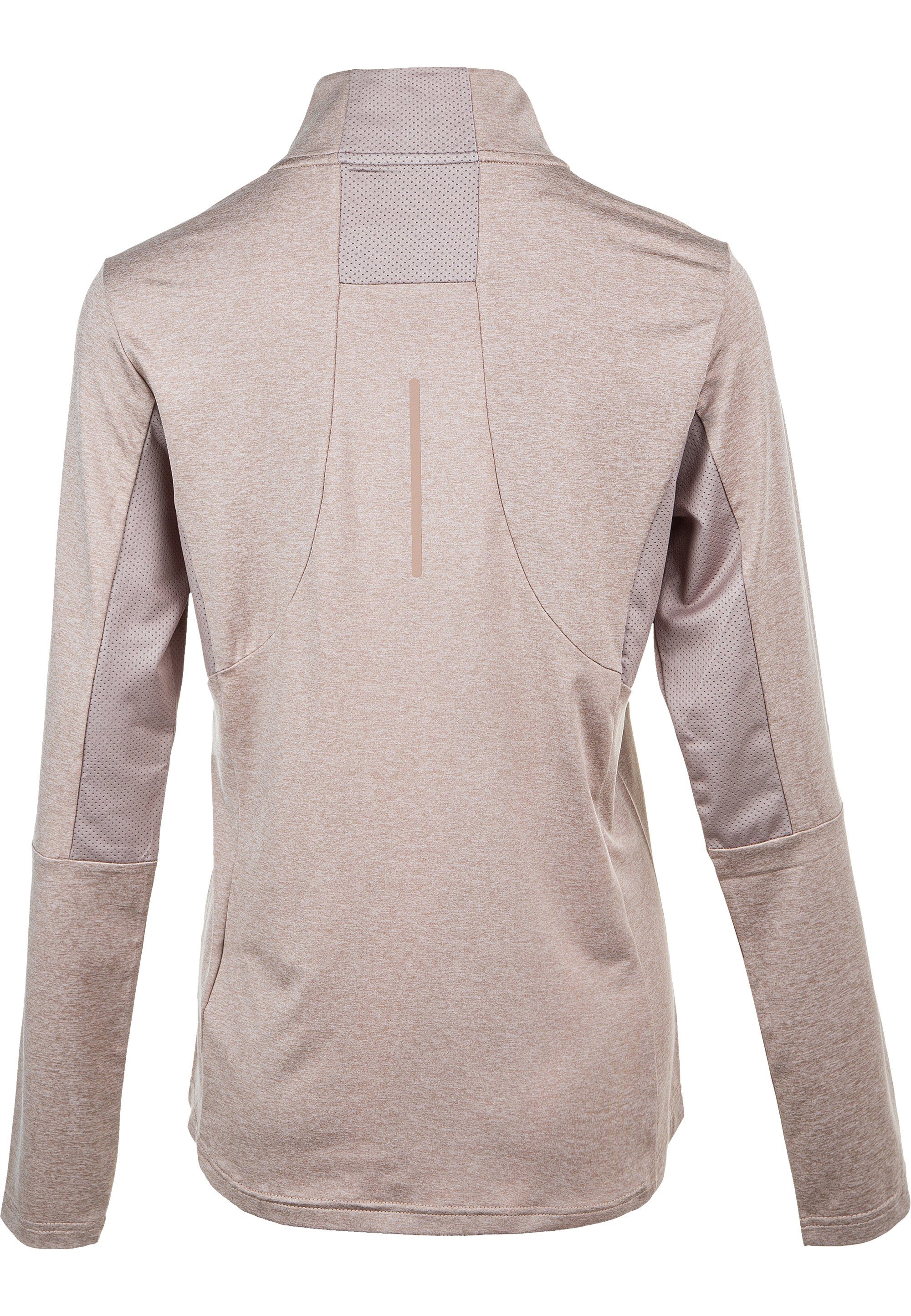 ENDURANCE Langarmshirt JOCEE W reflektierenden Details mit (1-tlg) beige-meliert Midlayer