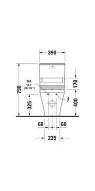 Duravit Bidet Stand-WC-Kombination DURASTYLE ti. 37x70cm SensoWash Ab Var HG weiß