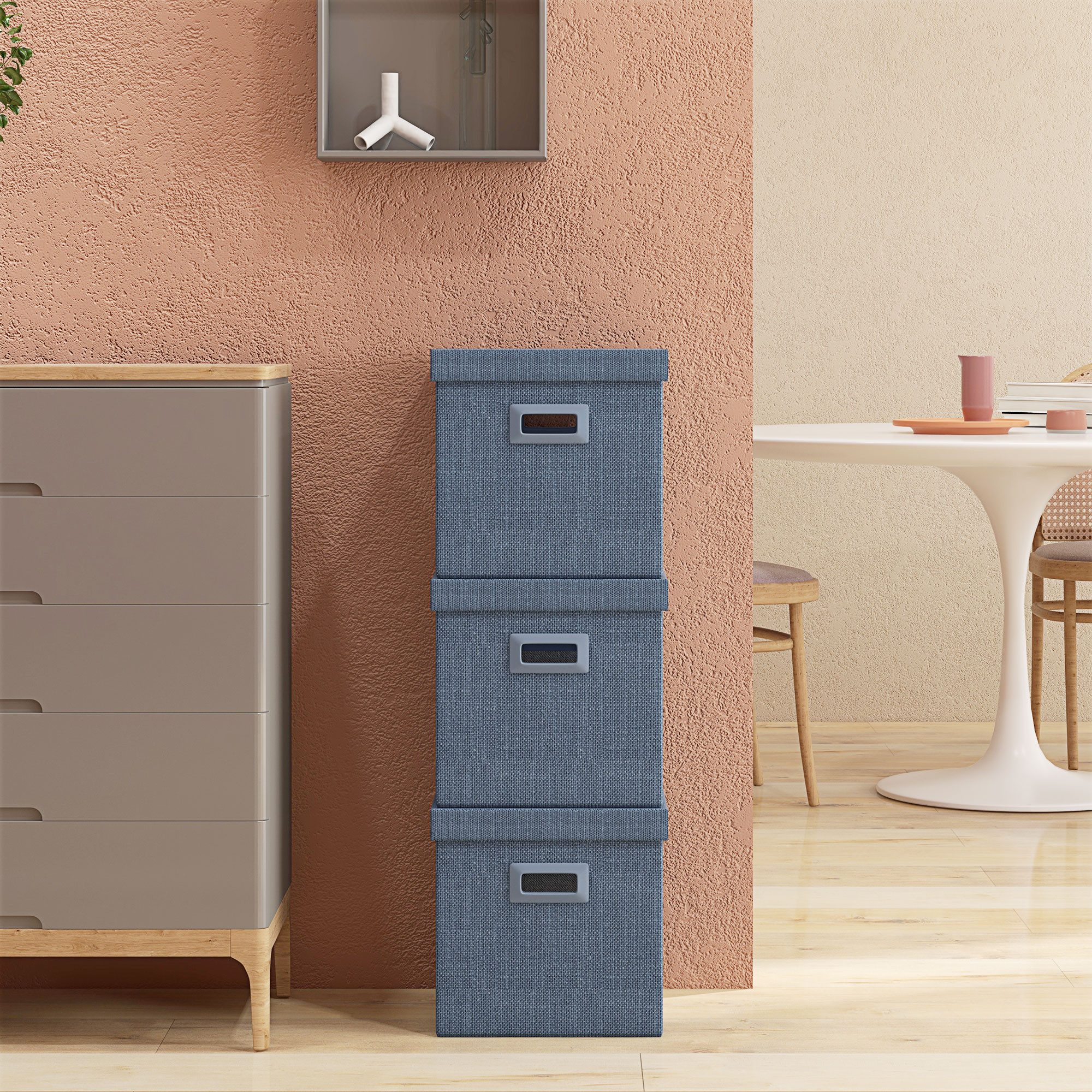HOMCOM Truhe Faltbare Aufbewahrungsbox, 3er-Set (stapelbare günstig online kaufen