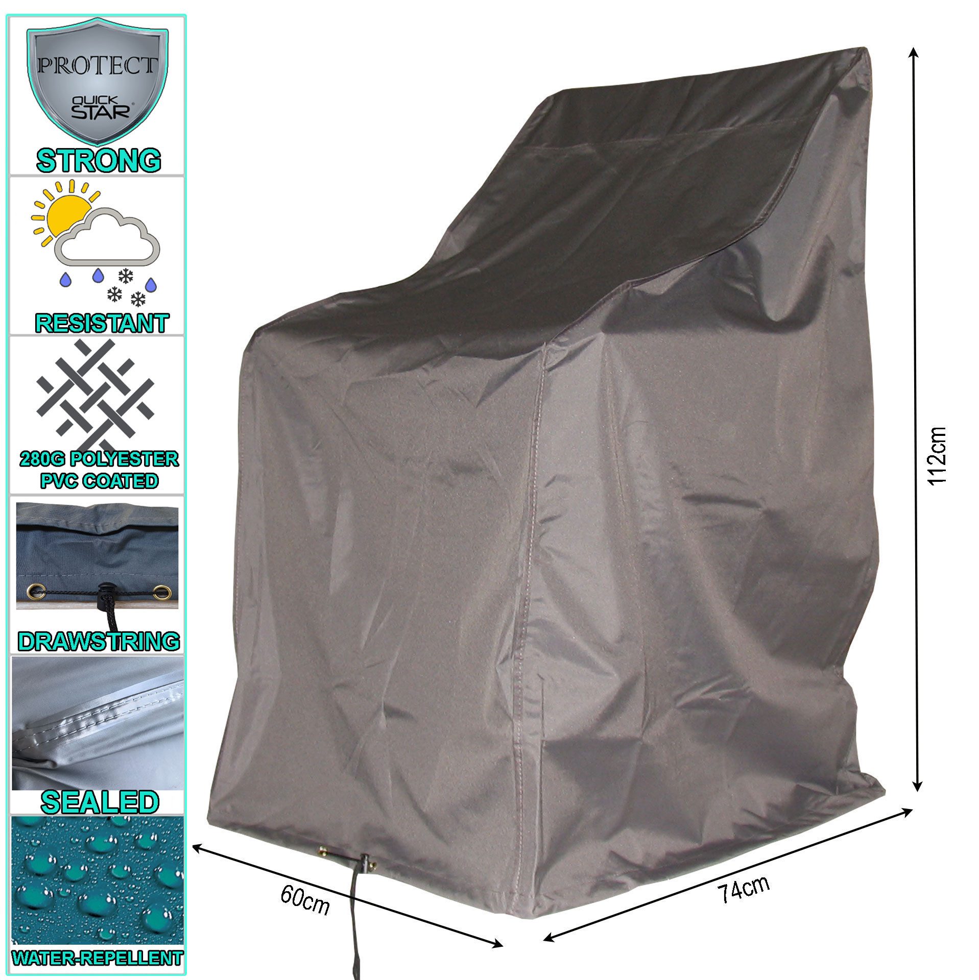 Quick Star Gartenmöbel-Schutzhülle 4 Stück Hochlehner- und Stapelstuhlhülle günstig online kaufen