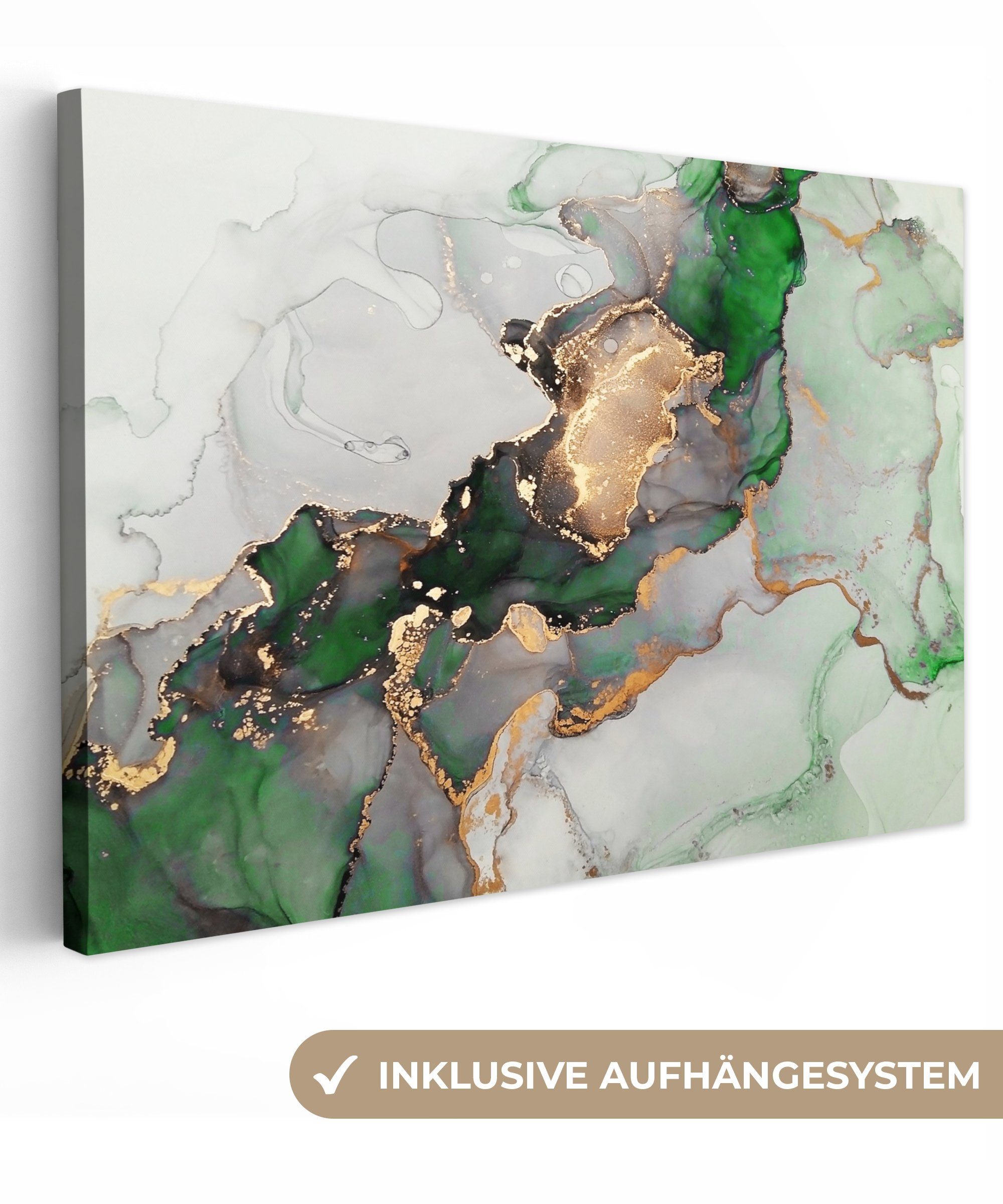 OneMillionCanvasses® Leinwandbild Marmor - Gold - günstig online kaufen