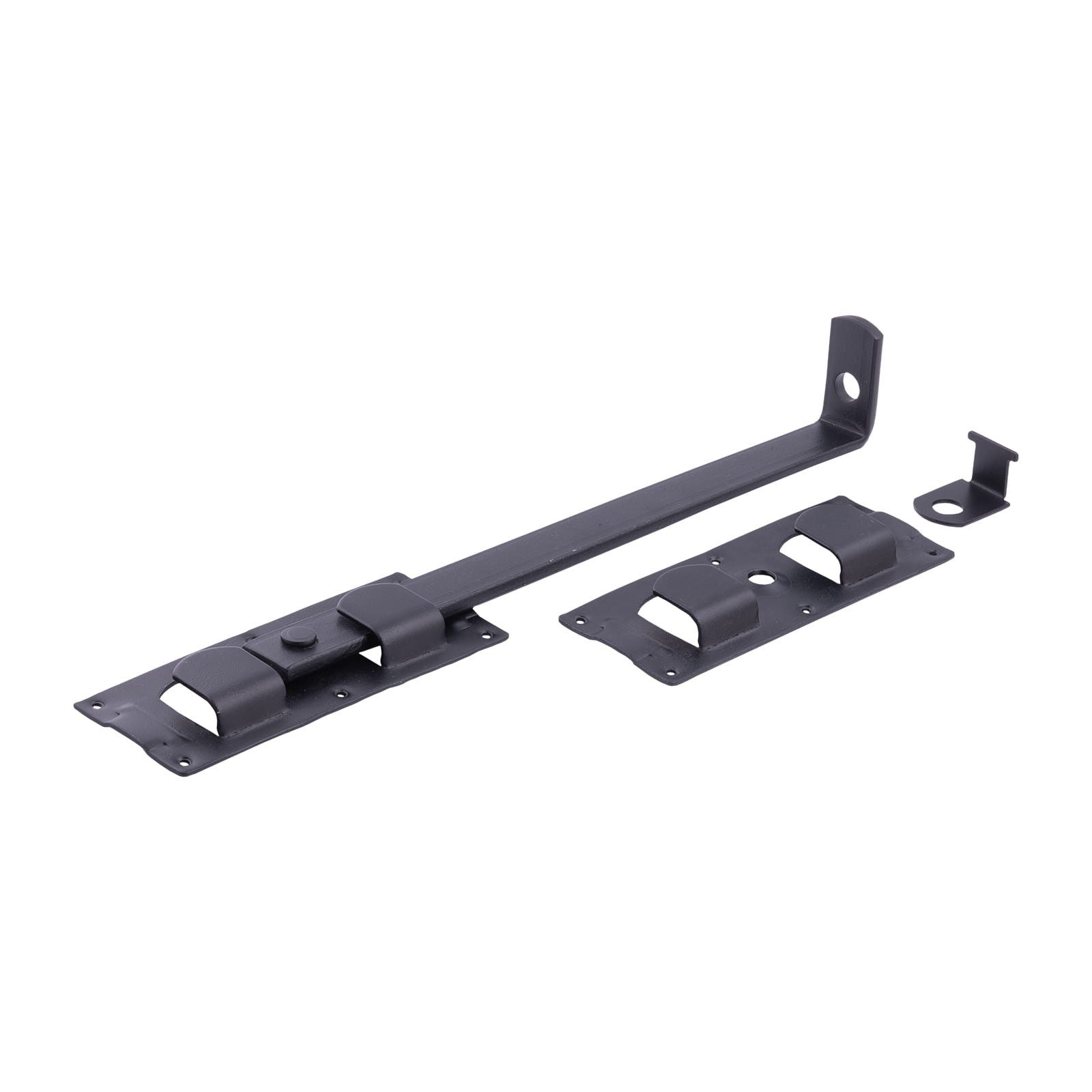 BOOMET Türriegel Doppeltorüberwurf schwarz, (1-tlg., Schagladenüberwurf Türbeschlag), Torfalle für Doppeltore · Torverrieglung · Torverschluss