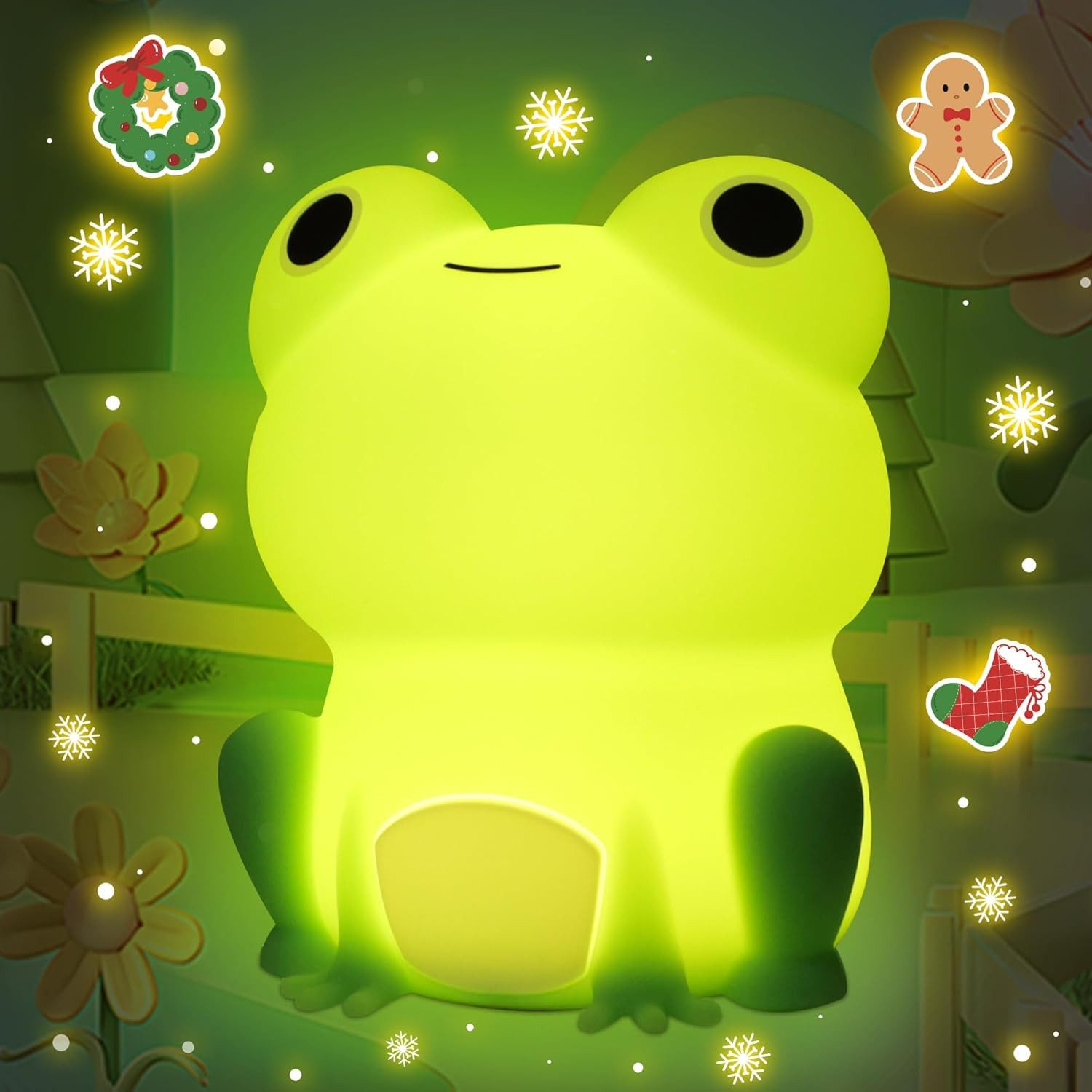 FELIXLEO LED Nachtlicht Süßes Frosch Nachtlicht LED Silikon Lampe für Kinder