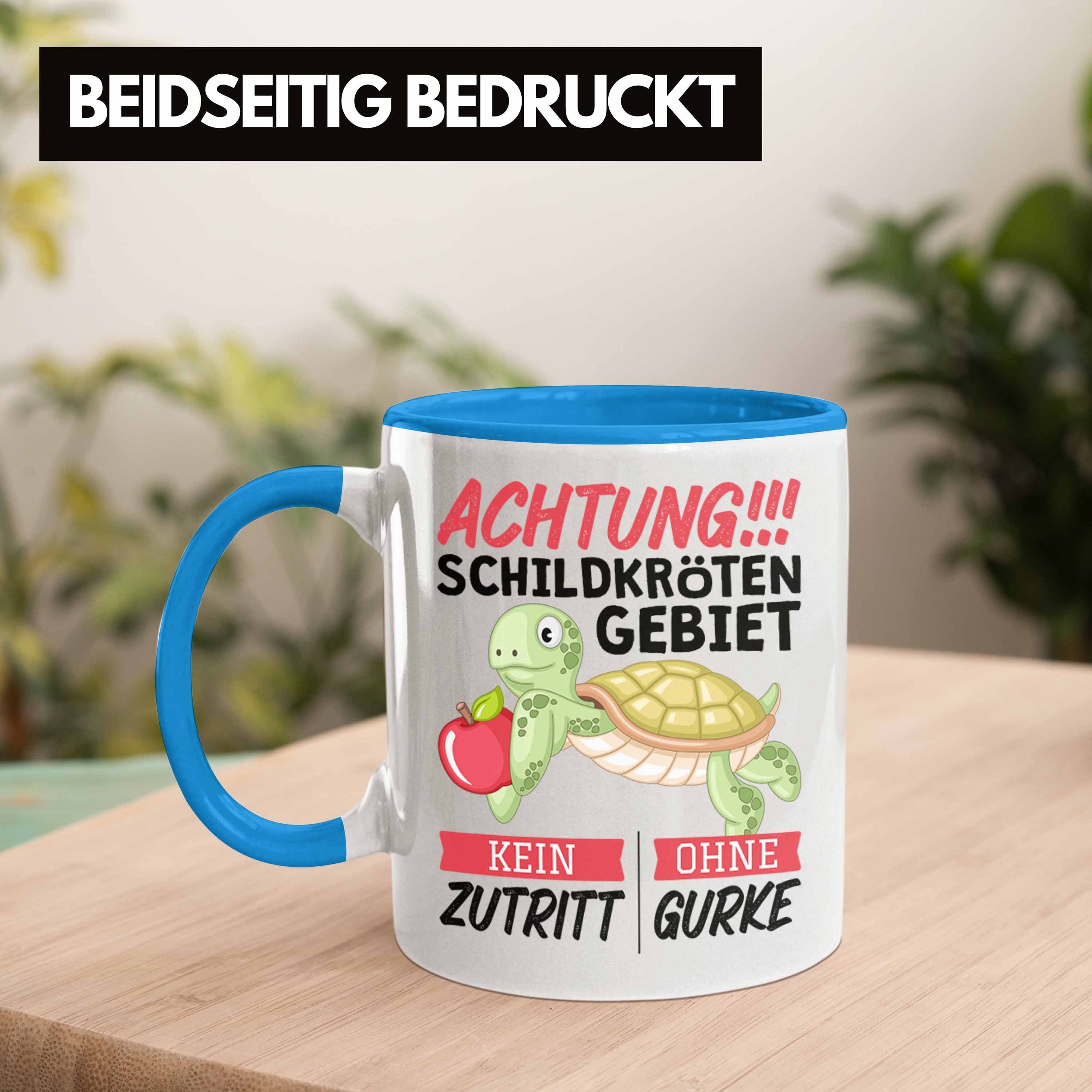 Blau - Schildkröten Witziger Tasse Trendation Tasse Trendation Geschenk Spruch Schildkröten