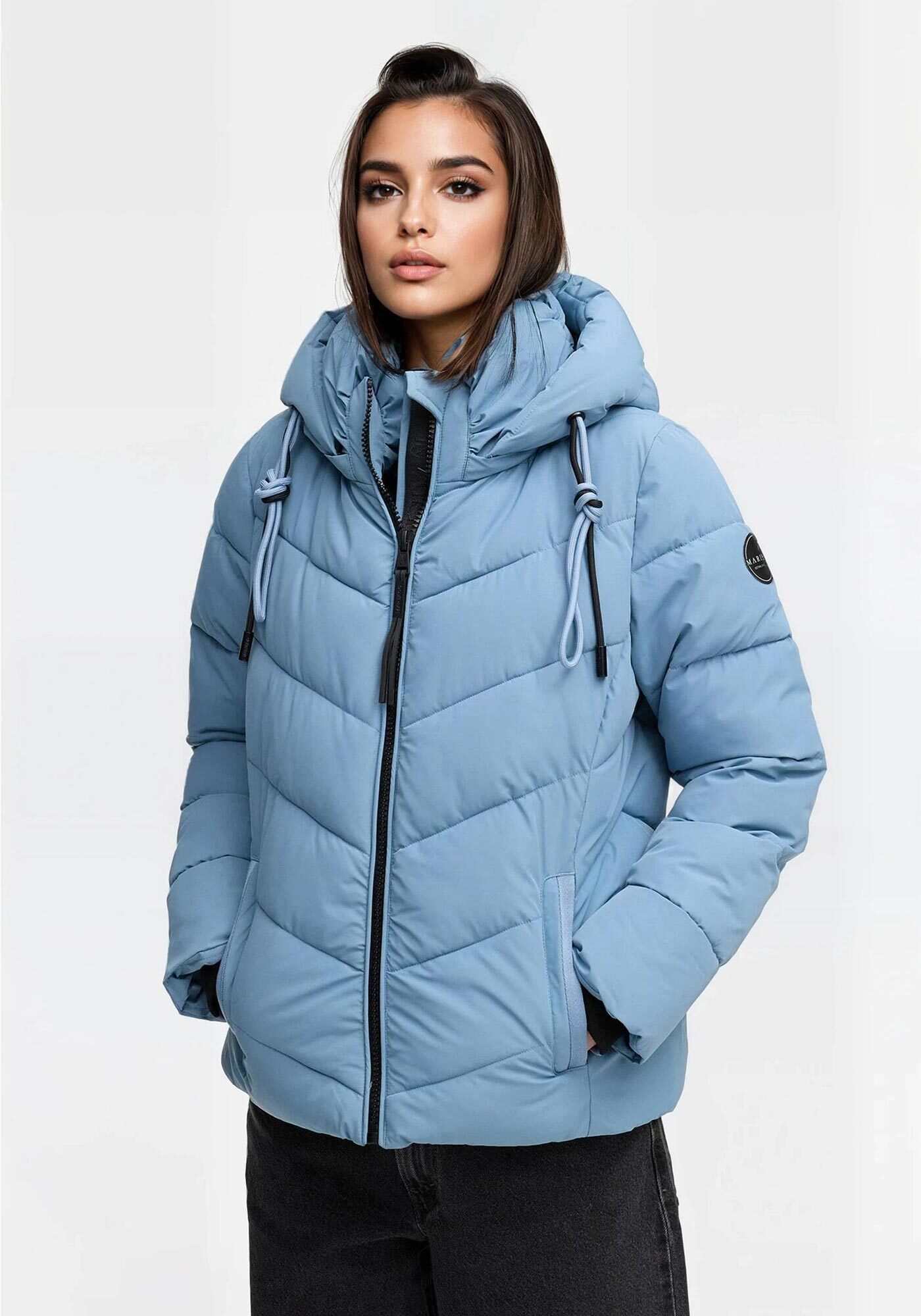 Marikoo Winterjacke Sahnemausii mit abnehmbarer Kapuze und hohem Kragen