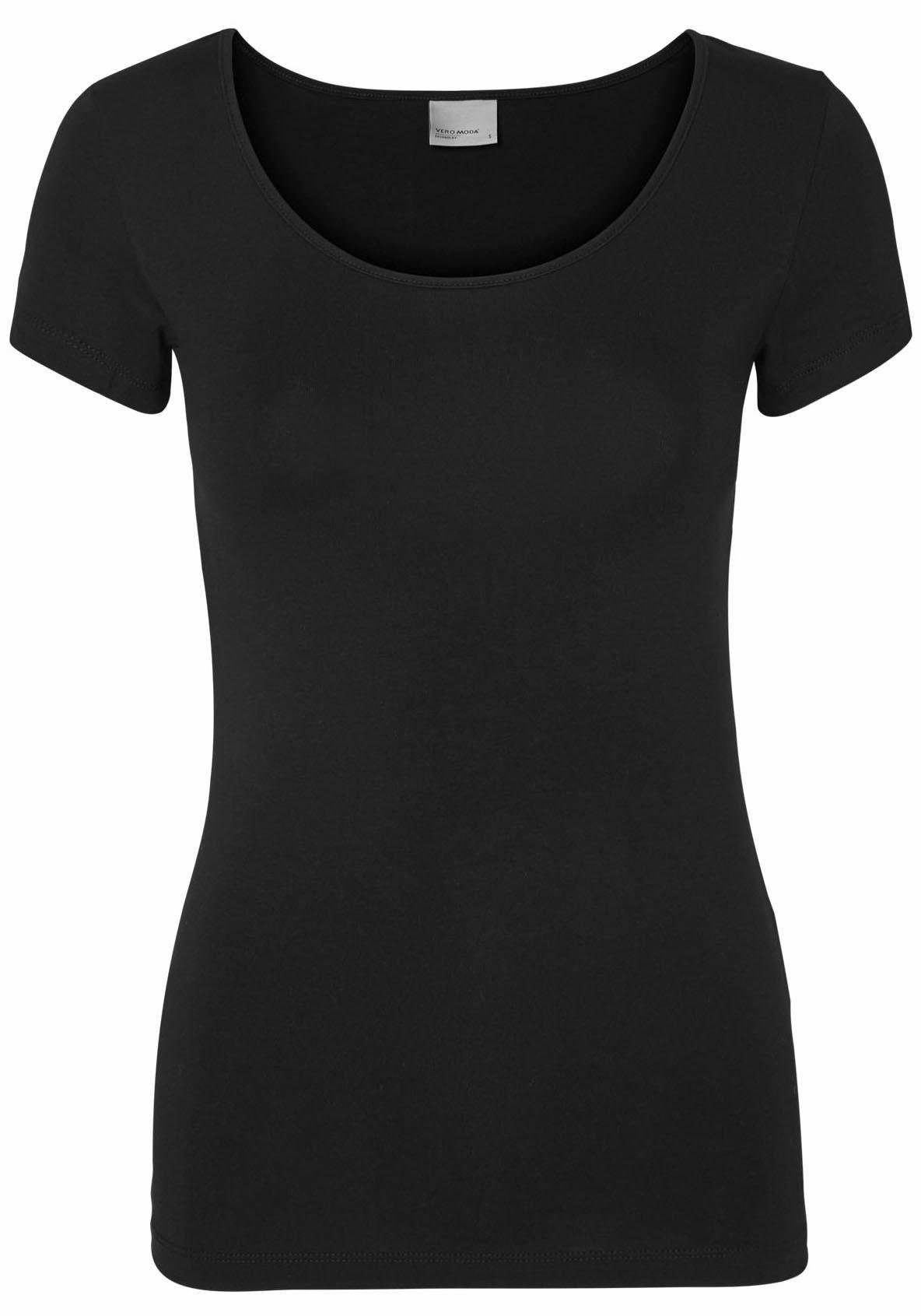 Vero Moda Rundhalsshirt VMMAXI MY SOFT SS U-NECK