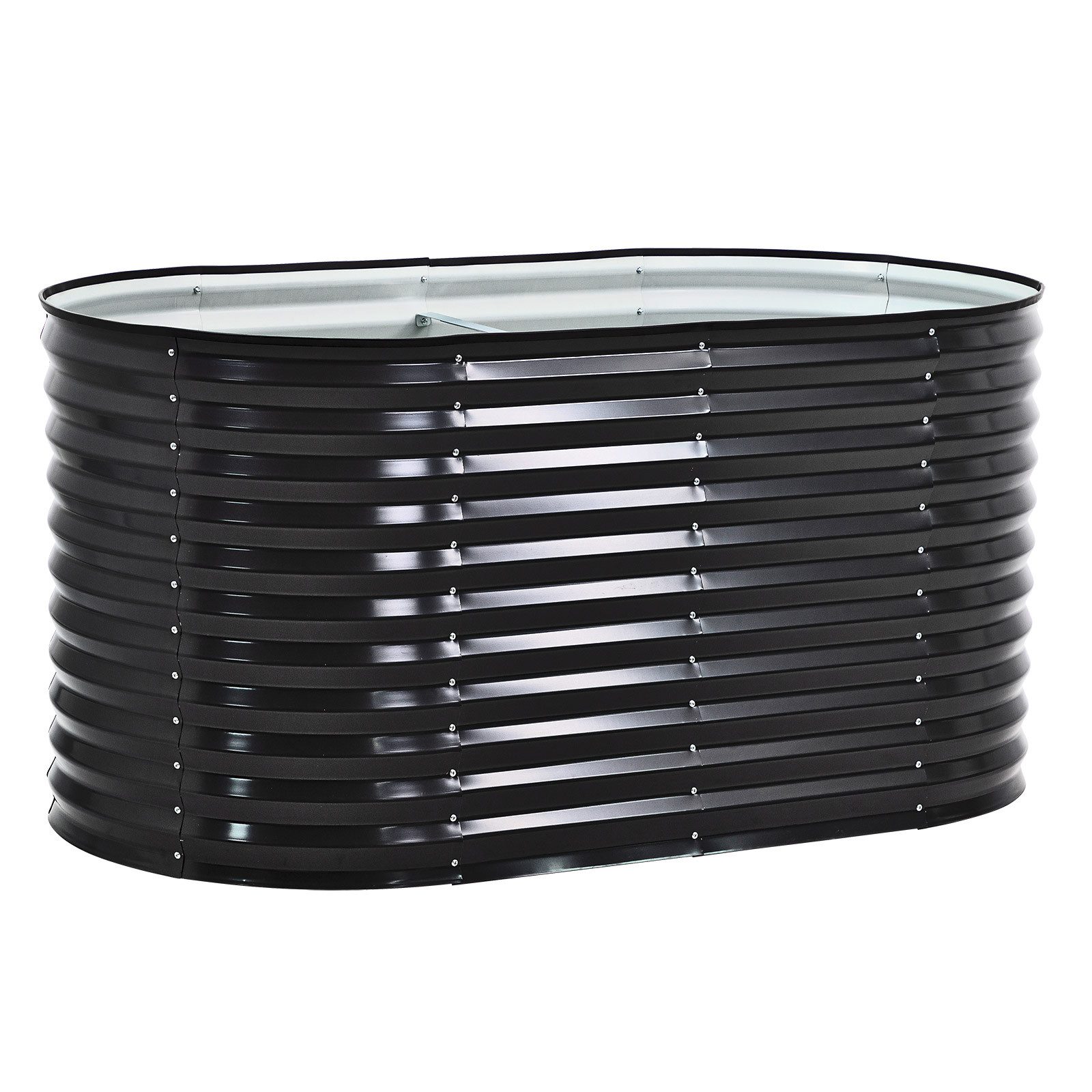 DEMA Hochbeet Cornwall Anthrazit oval 160x81x78 cm