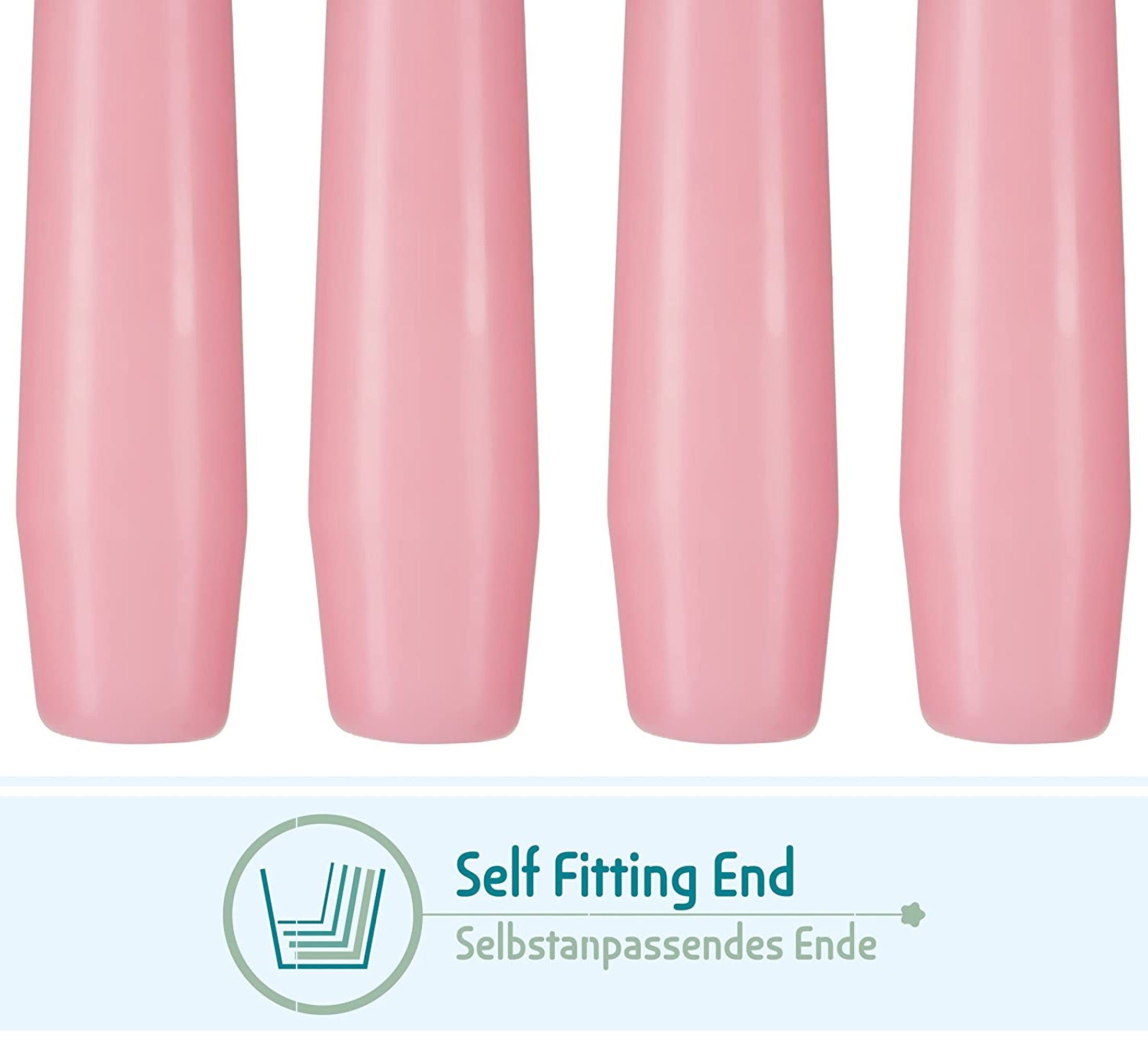 BRUBAKER Spitzkerze für Kerzenständer und Kerzenhalter - (Leuchterkerzen Set, 4-tlg), lange, tropffreie Deko Kerzen mit langer Brenndauer