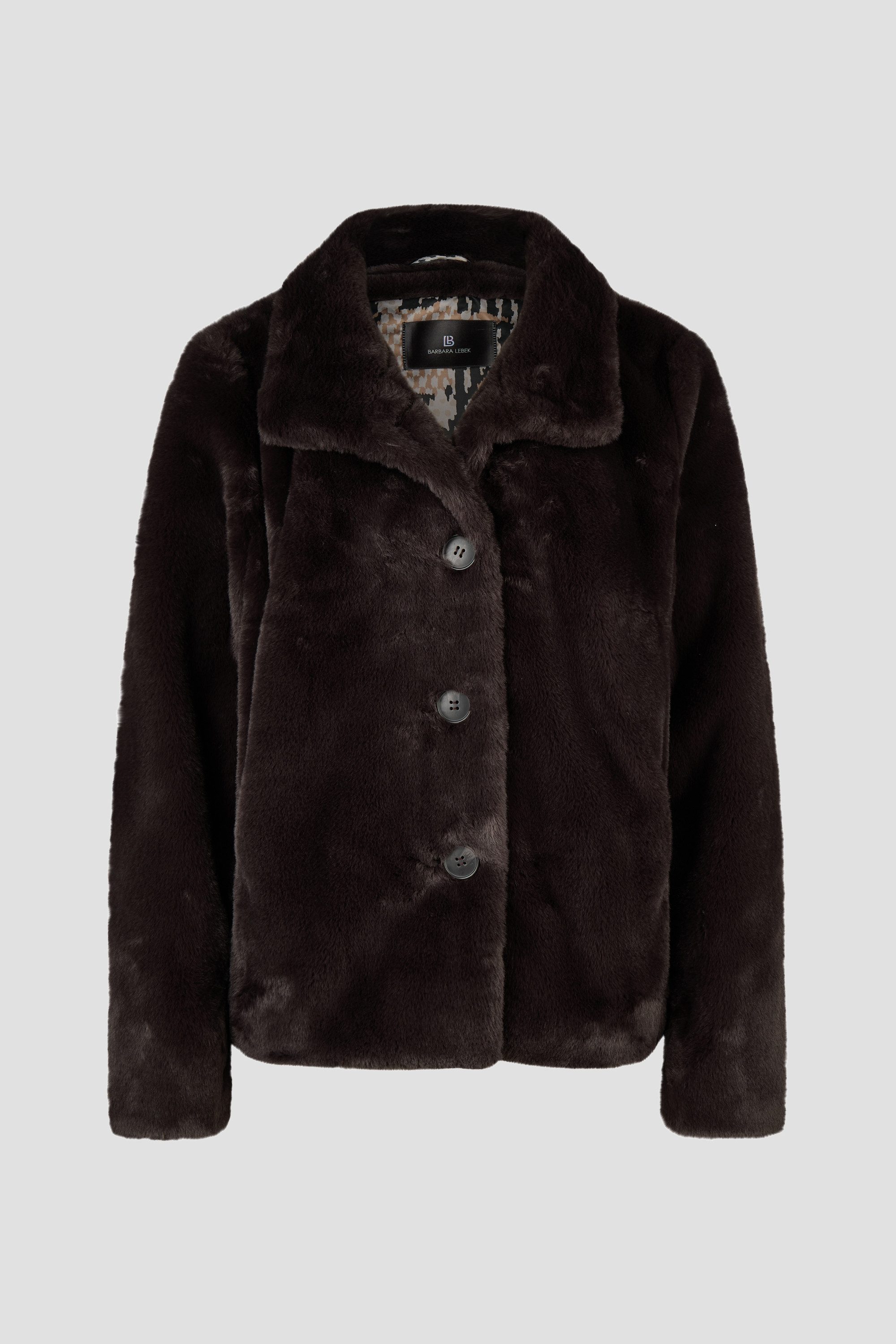 Barbara Lebek Fellimitatjacke warme Winterjacke mit weichem Stoff für kalte Tage