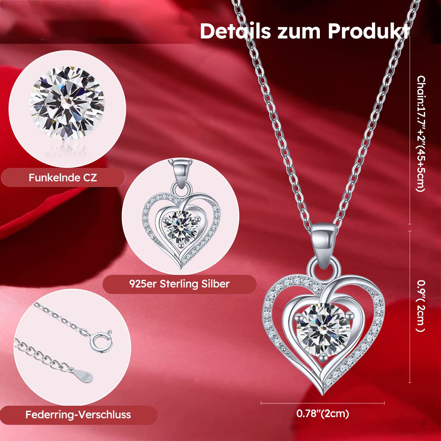 ZEUOPQ Schmuckset Schmuckset Ewige Rose mit günstig online kaufen