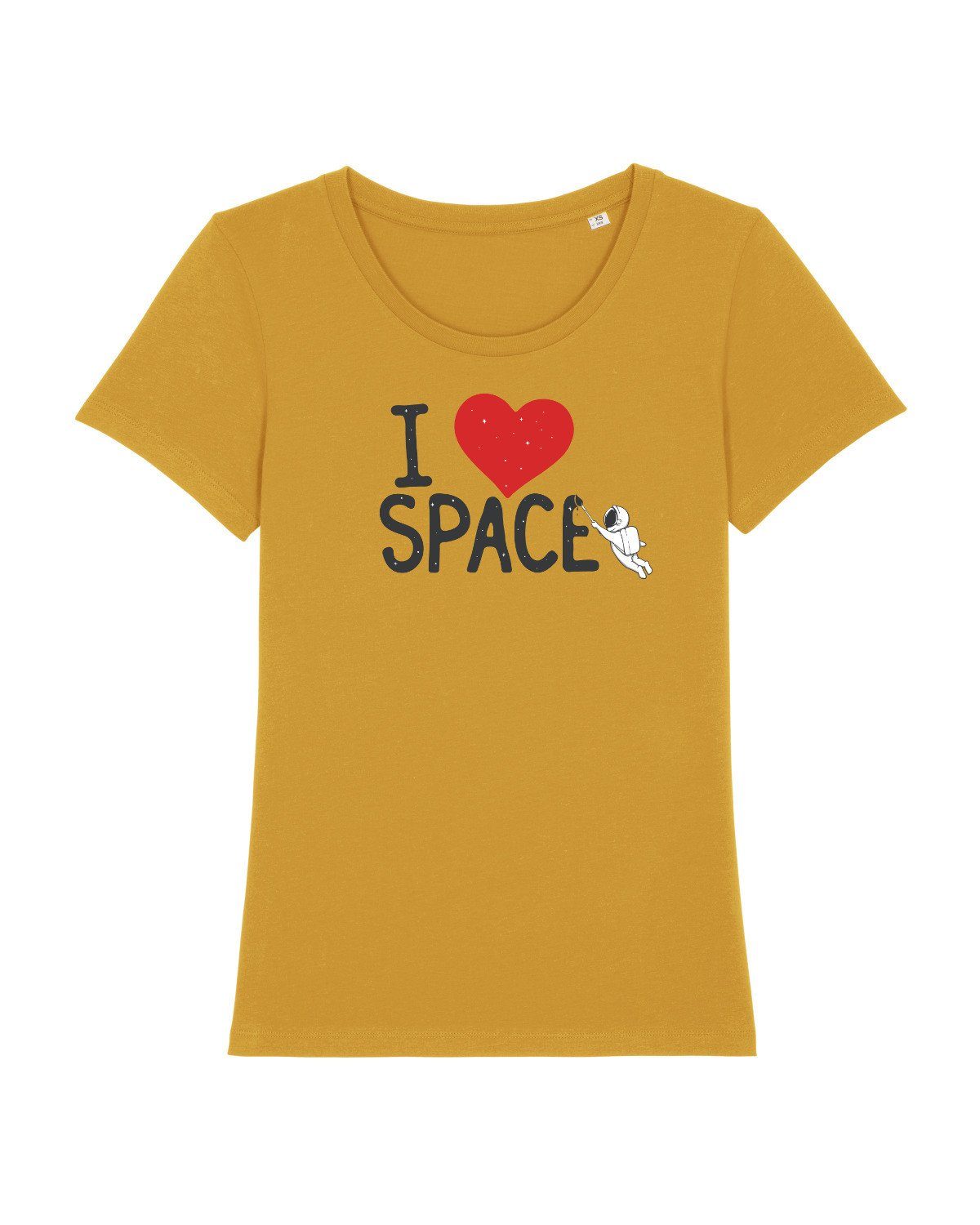 (1-tlg) wat? space Print-Shirt love I Apparel weinrot