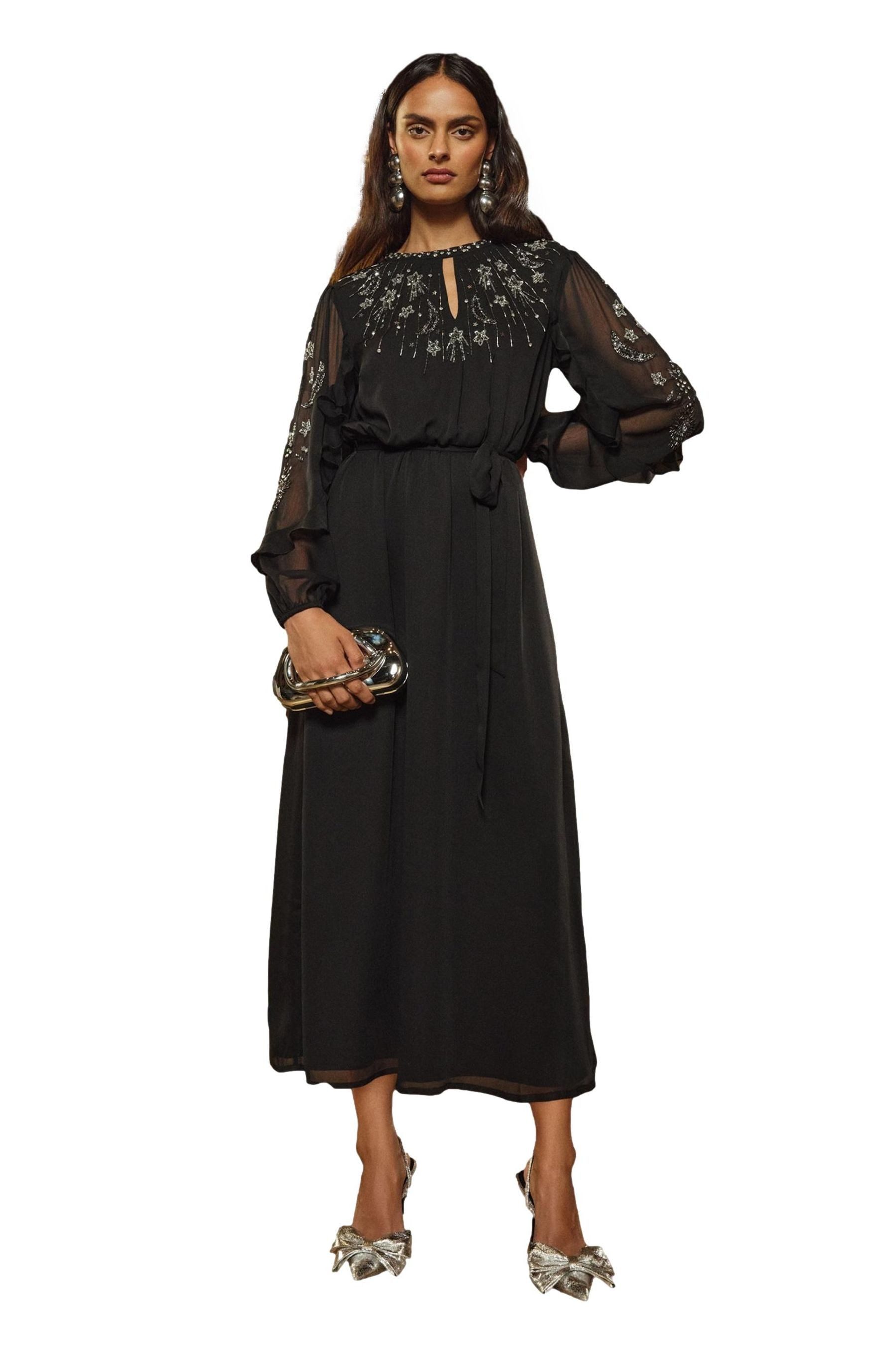 Love & Roses Midikleid Love & Roses verziertes Midikleid, Regular (1-tlg) günstig online kaufen