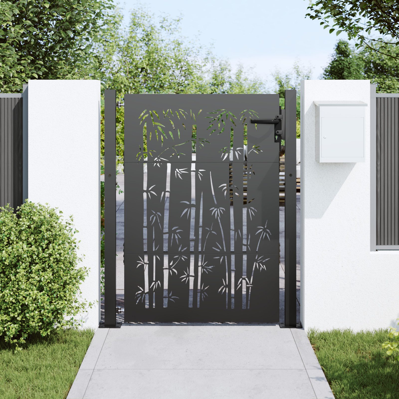 vidaXL Gartentor Gartentor Schwarz 105 x günstig online kaufen