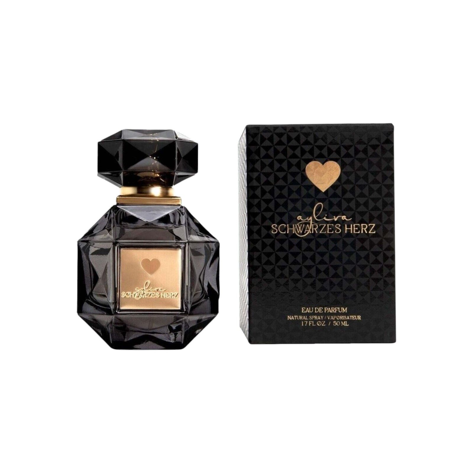 ayliva Eau de Parfum SCHWARZES HERZ, Pumpflakon