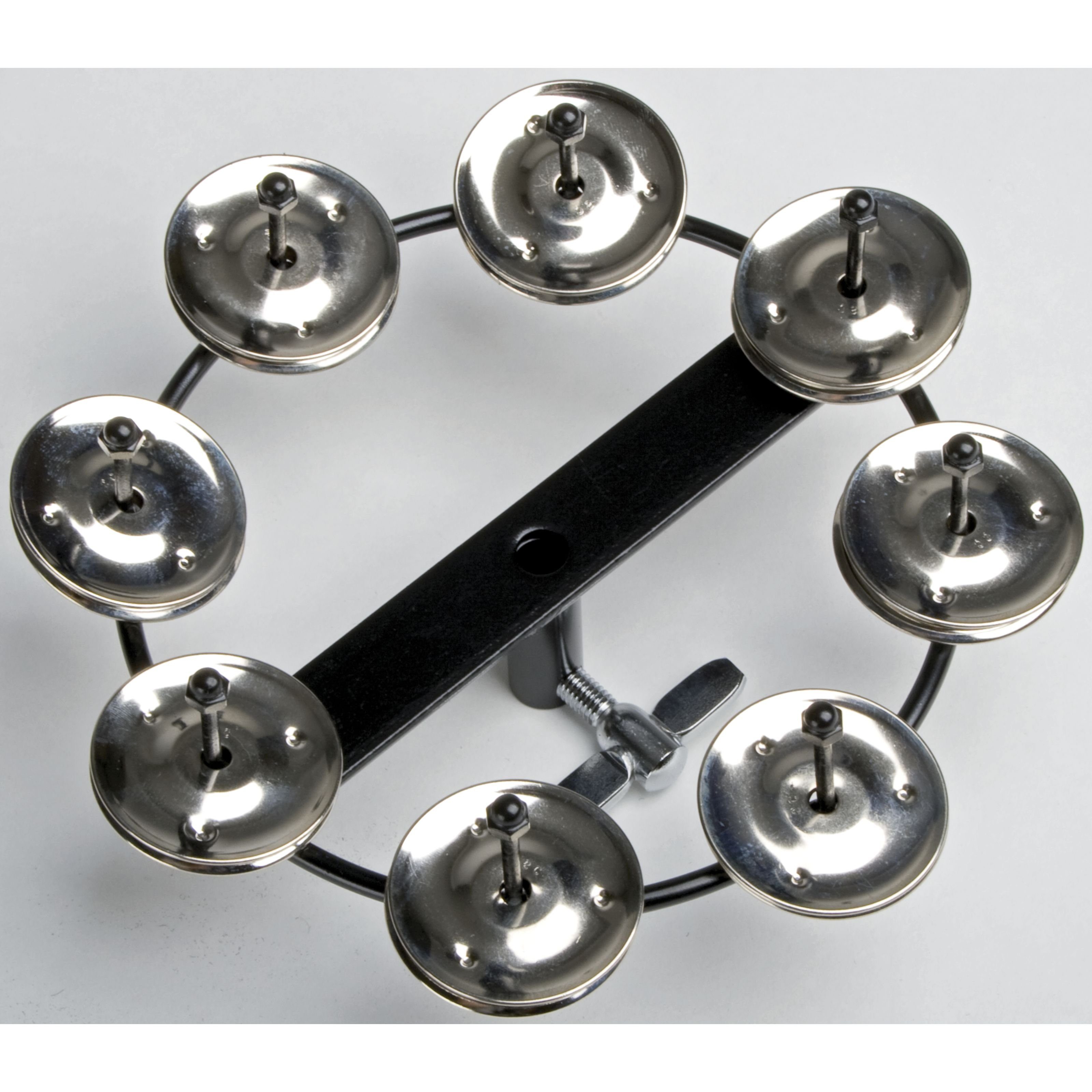 FAME Tambourine,Einreihige Jingle HiHat Tambourine, Schwarz, Stahl, Montierbar, Ideal für Akzentuierung, Klaren Sound, 3 Jahre Garantie, 30 Tage Rückgaberecht, Jingle HiHat Tambourine, Akzentuierung, Klaren Sound