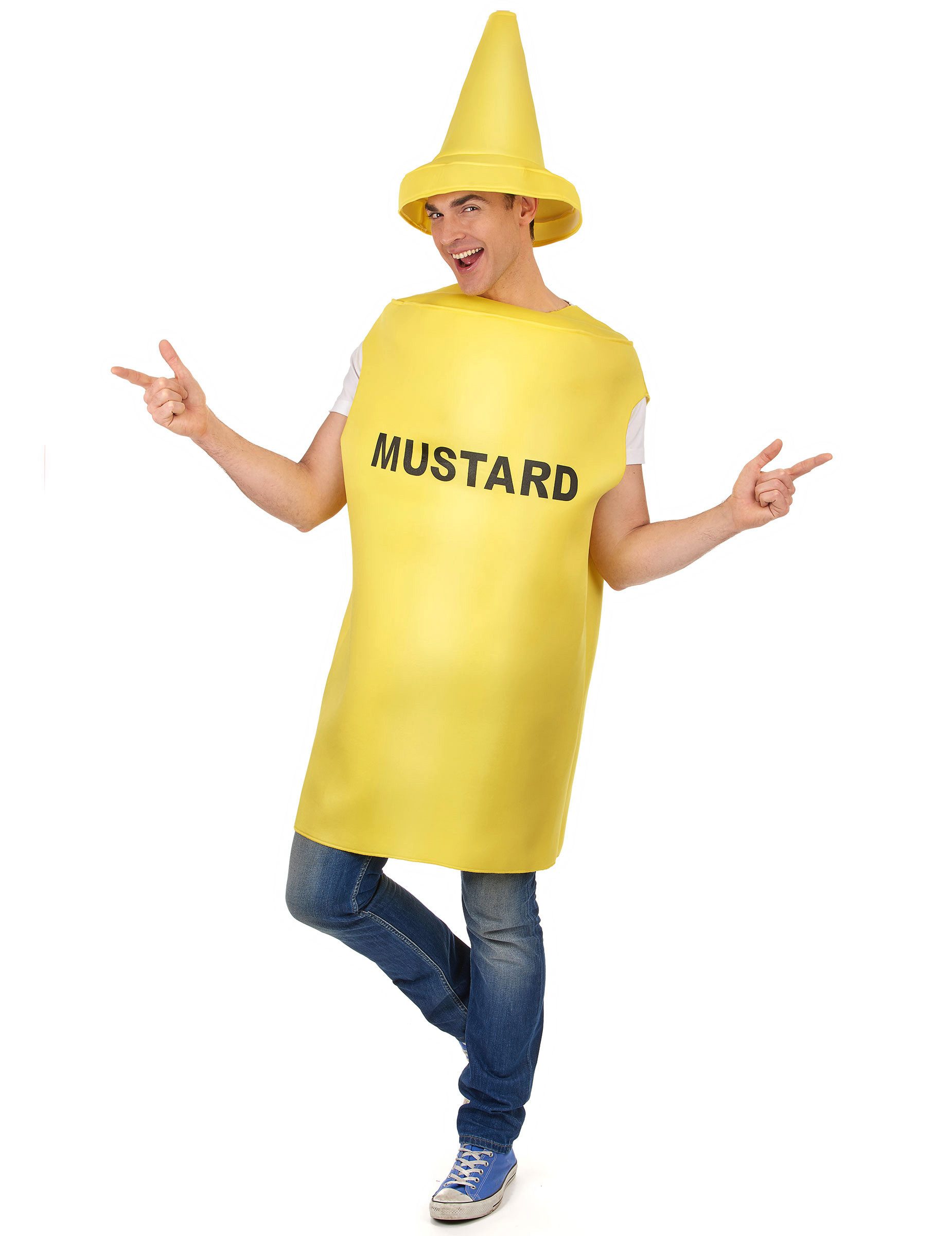 Kostüm Senftuben-Kostüm Mustard gelb-schwarz