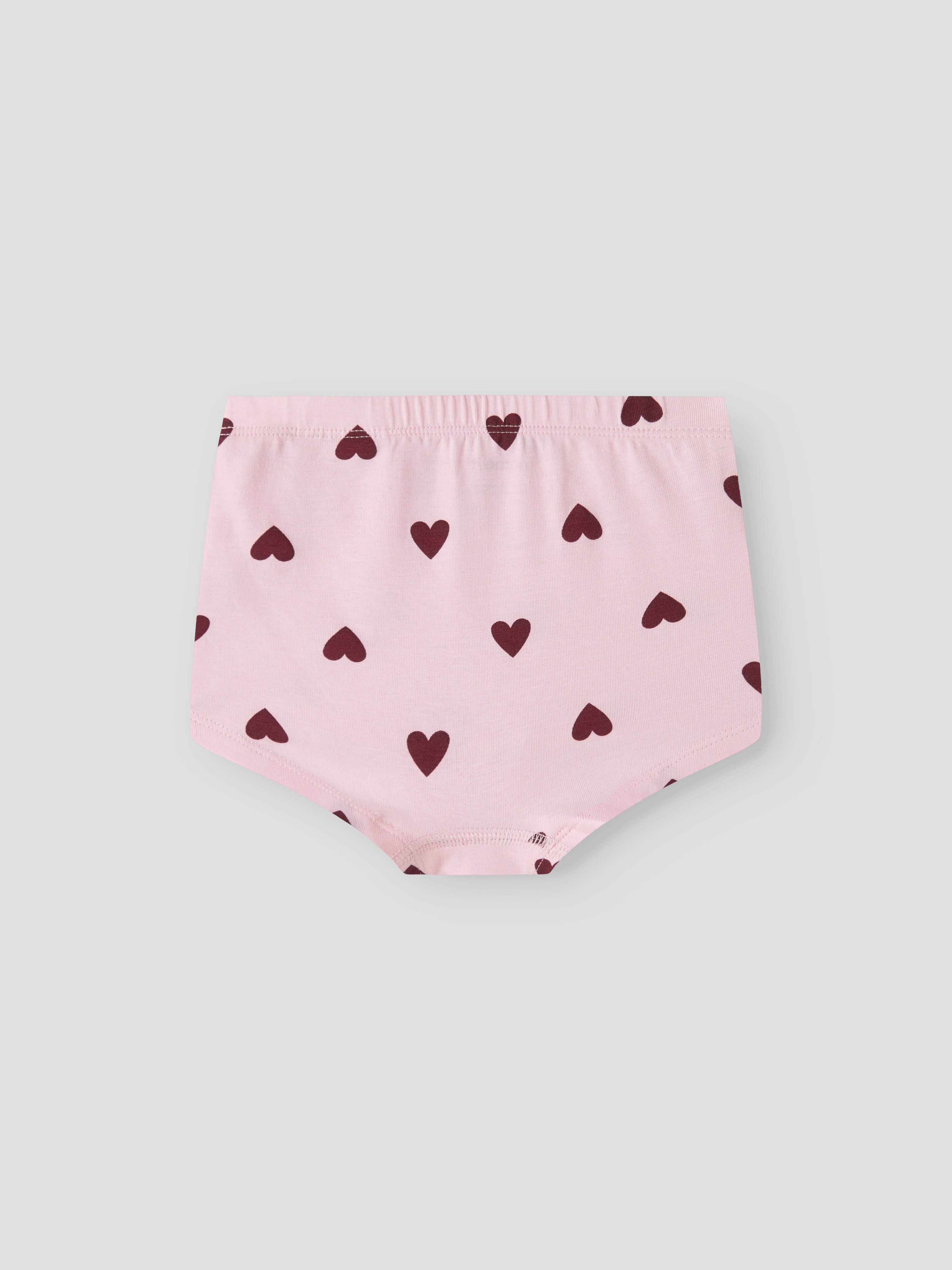 Name It Hipster NMFTIGHTS 3P CUTIE HEART NOOS (Packung, 3-St) Baumwollmischung, uni und bedruckt im Set – Bild 4 von 5
