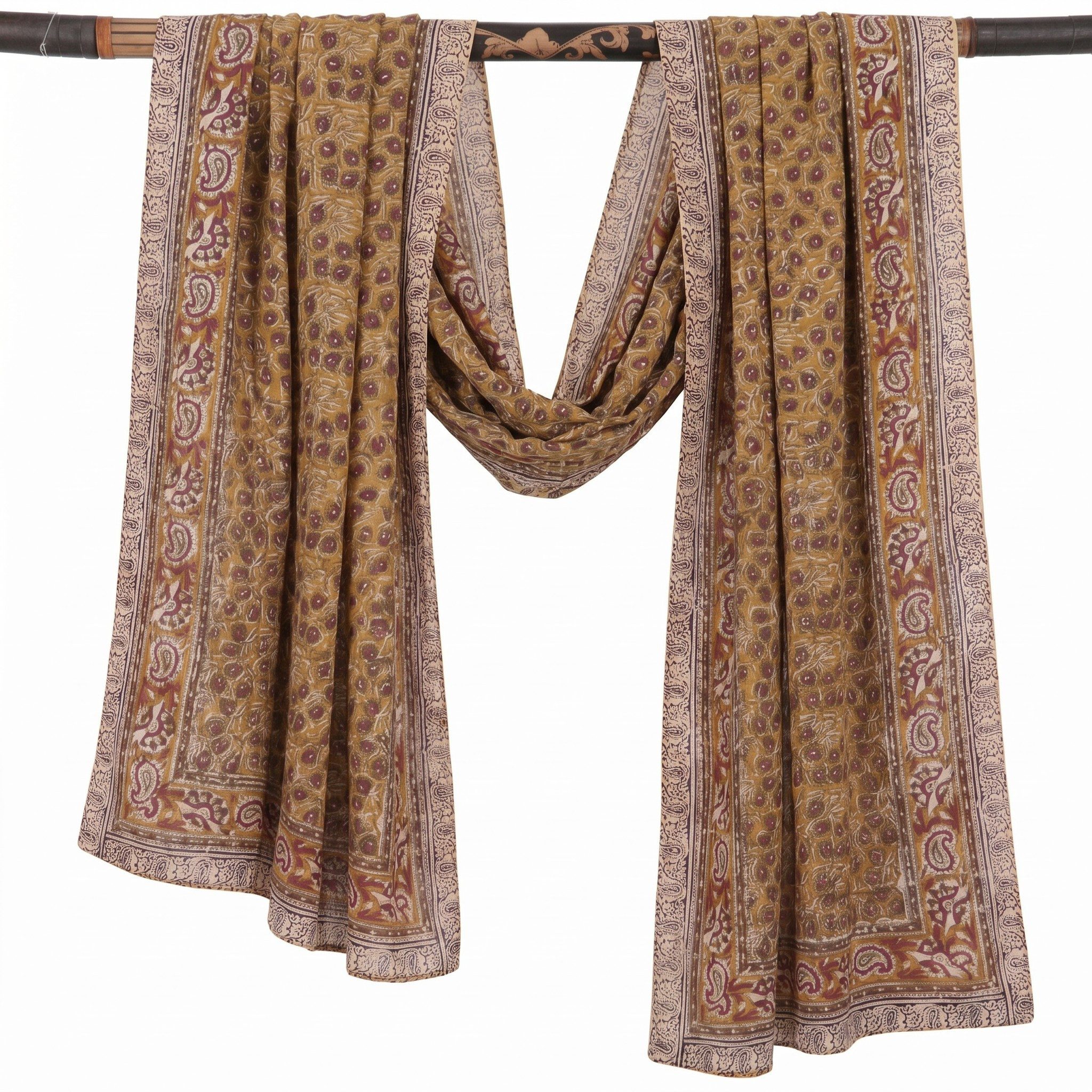 Guru-Shop Sarong Leichter Pareo Schal, Sarong, handbedrucktes..