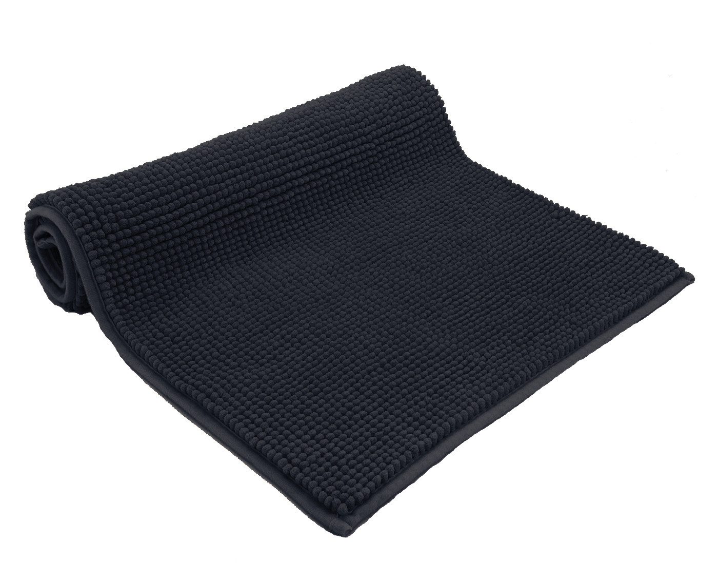 heimtexland Badematte Badvorleger Chenille Badteppich Duschvorleger, rutschhemmend beschichtet, Fußbodenheizung geeignet, fußbodenheizungsgeeignet, saugstark, schnell trocknend, strapazierfähig, rutschfest, Polyester, rechteckig, 70x120 cm, Hochflor, super weich, extrem saugfähig, Maschinenwäsche
