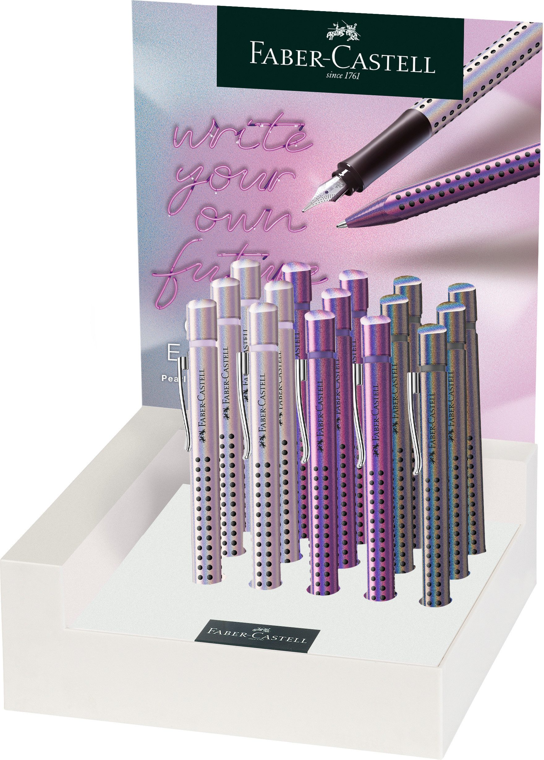 uni-ball Kugelschreiber Faber Castell Kugelschreiber Grip Edition Glam Display