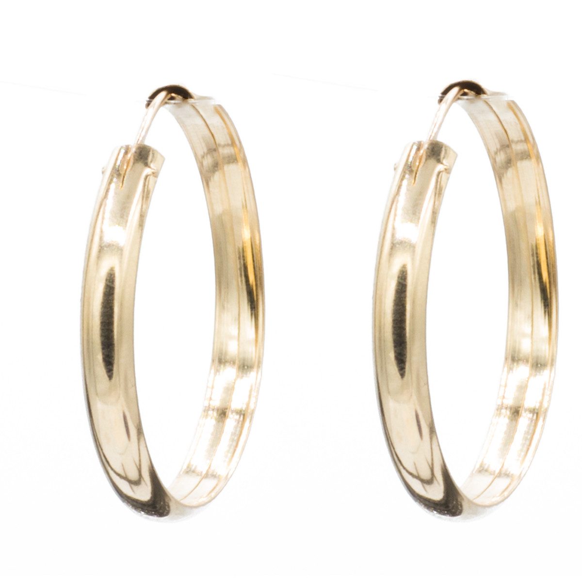 Bella Carina Klappcreolen Creolen 585 Gold 14 Karat 3 cm Durchmesser 4 mm B günstig online kaufen