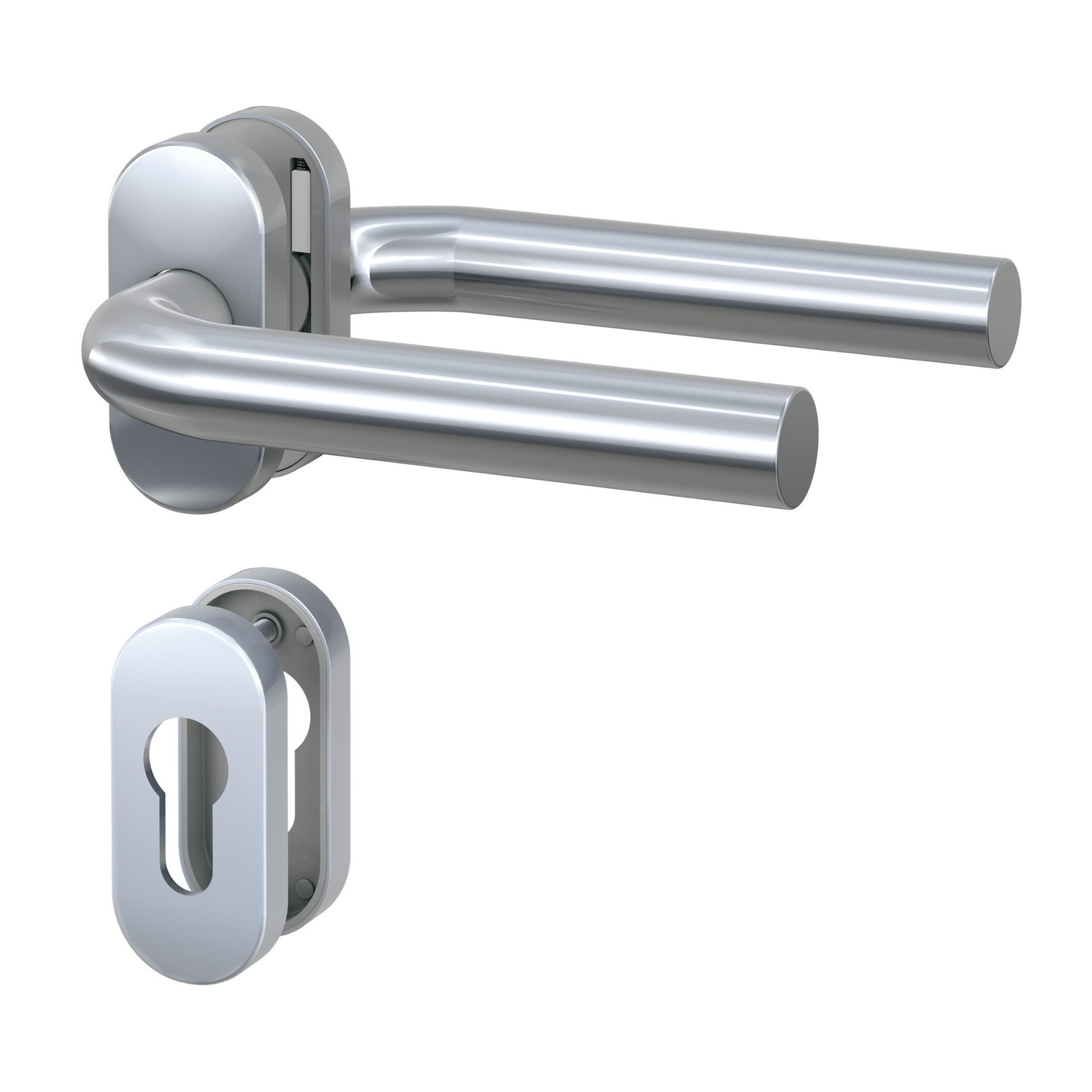 Türbeschlag PZ Schmalrahmen-Garnitur aus Edelstahl