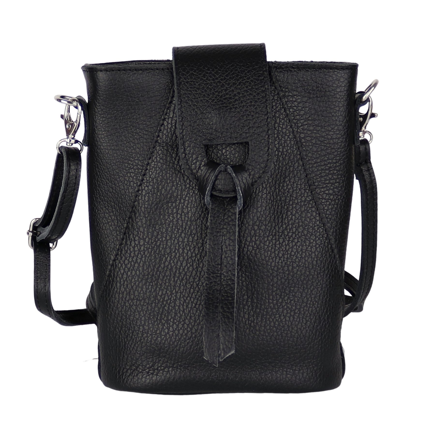 MIRROSI Umhängetasche Damen Crossbody Bag, Echtleder Made In Italy, 14,5x19x6cm