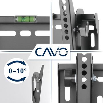 CAVO TV-Halterung neigbar, für Flach & Curved Fernseher & Monitor TV-Wandhalterung, (für 23 - 42 Zoll Bildschirme bis 50 kg, max. VESA 200x200 mm)