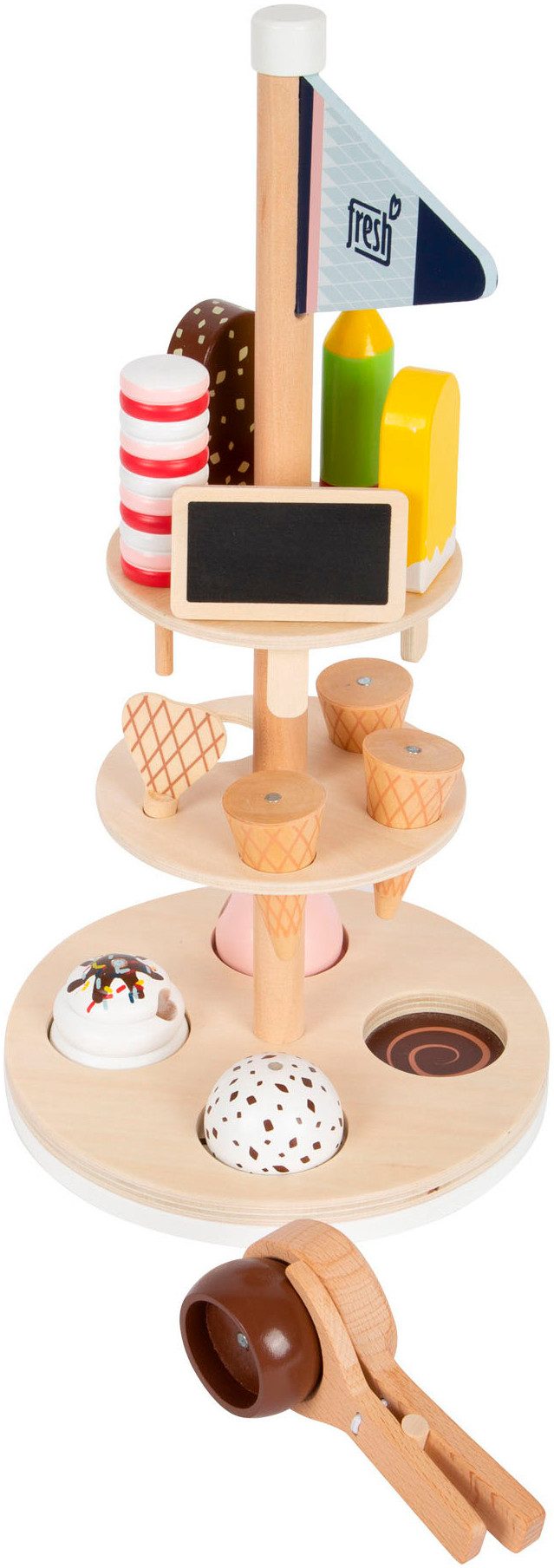 Small Foot Spiellebensmittel Eisständer, fresh, aus Holz