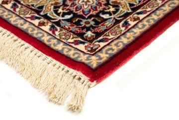 Teppich Isfahan Teppich handgeknüpft rot, morgenland, rechteckig, Höhe: 7 mm, handgeknüpft