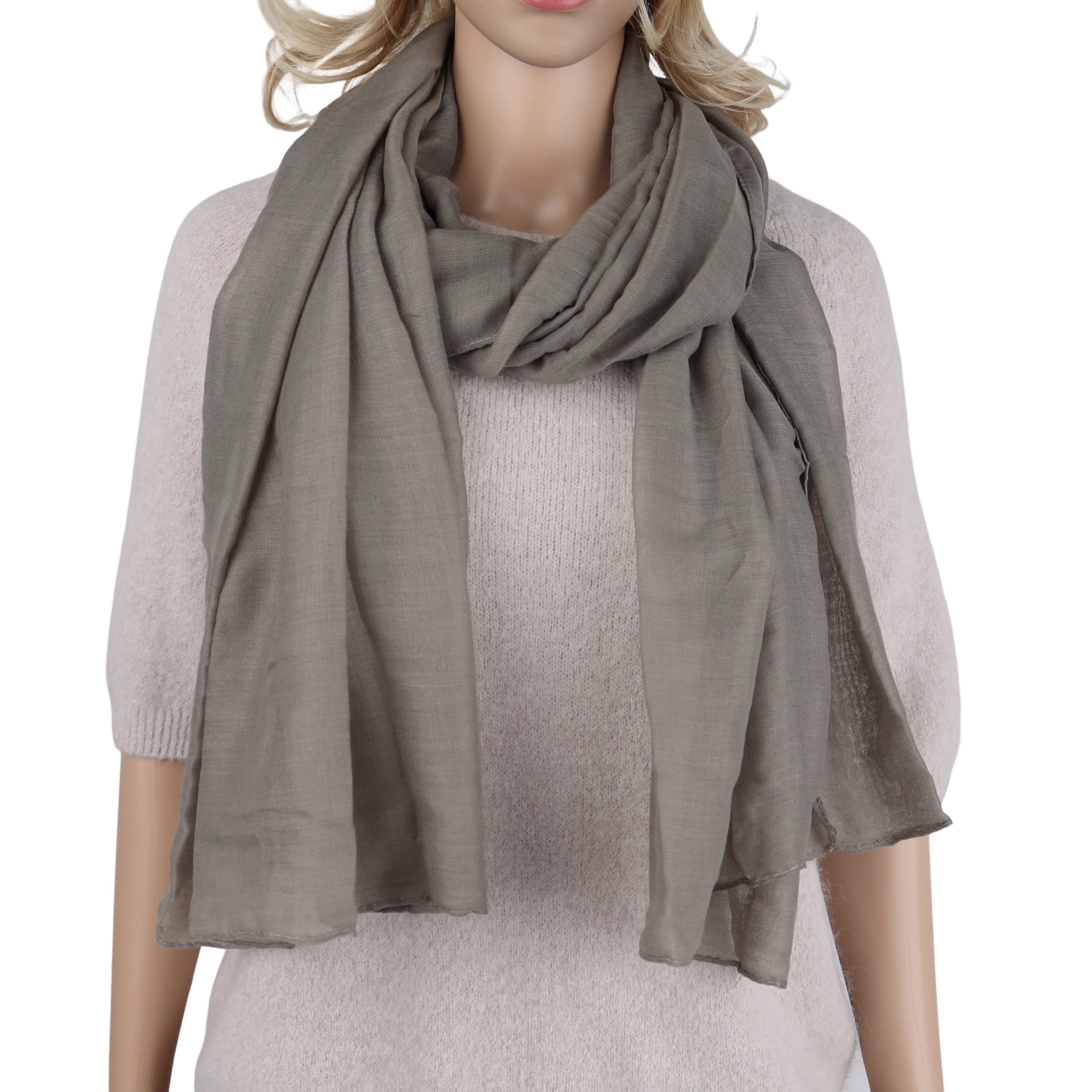 MIRROSI Modeschal weicher Unifarbe Schal 100% Baumwolle, (Viele tolle Farbe günstig online kaufen
