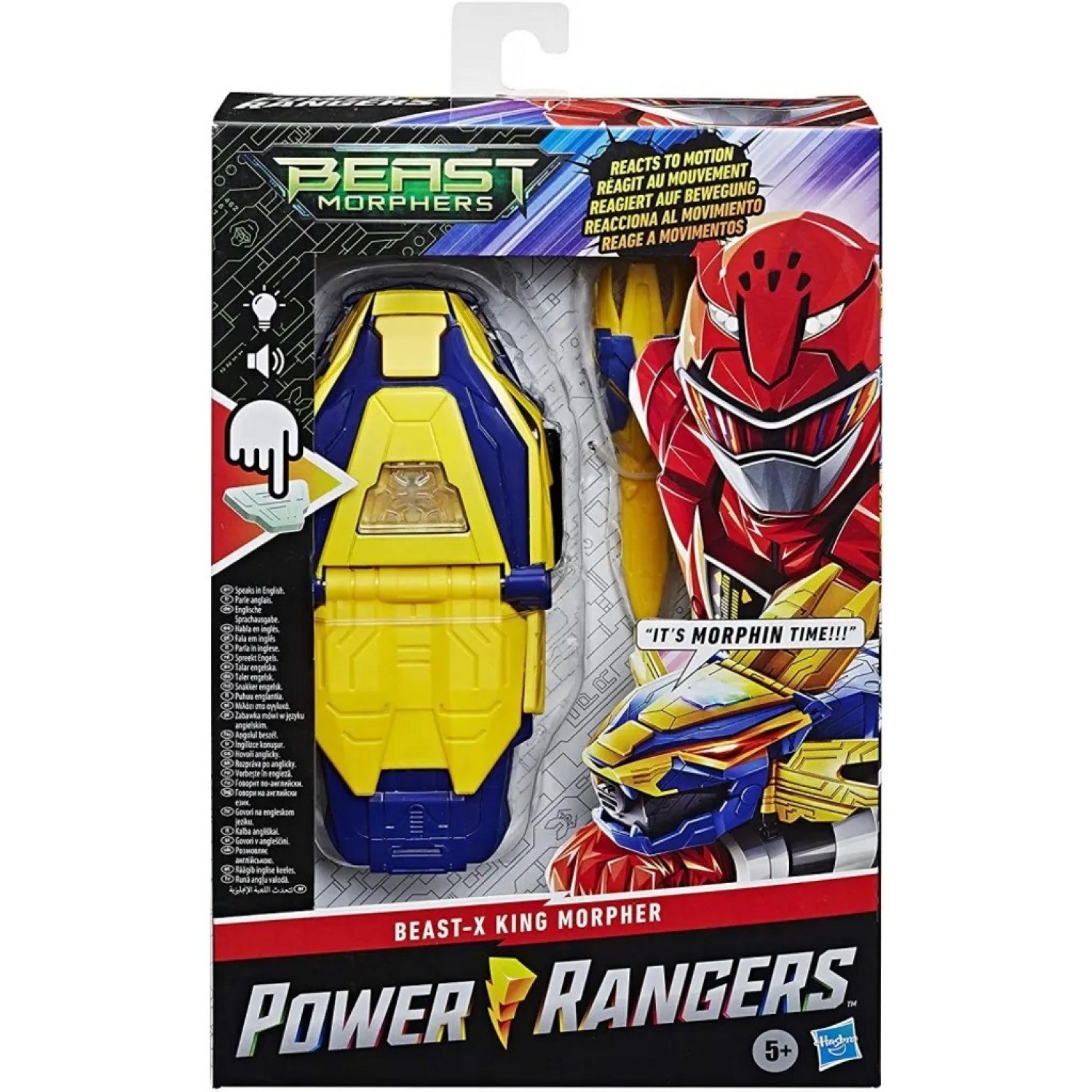 Actionfigur Hasbro Beast-X King Beast Rangers Morphers Figur Morpher Lichtern und Power Sounds -