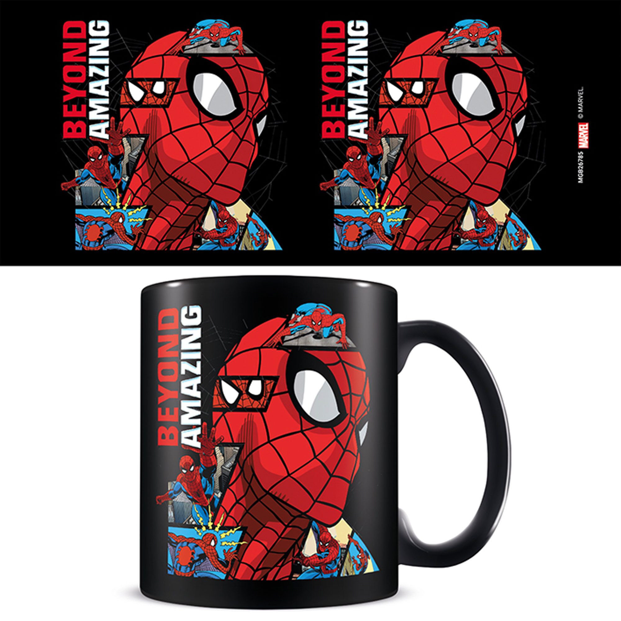 Tasse Spider-Man - Lizenz Чашки 3D - 60 Years - black