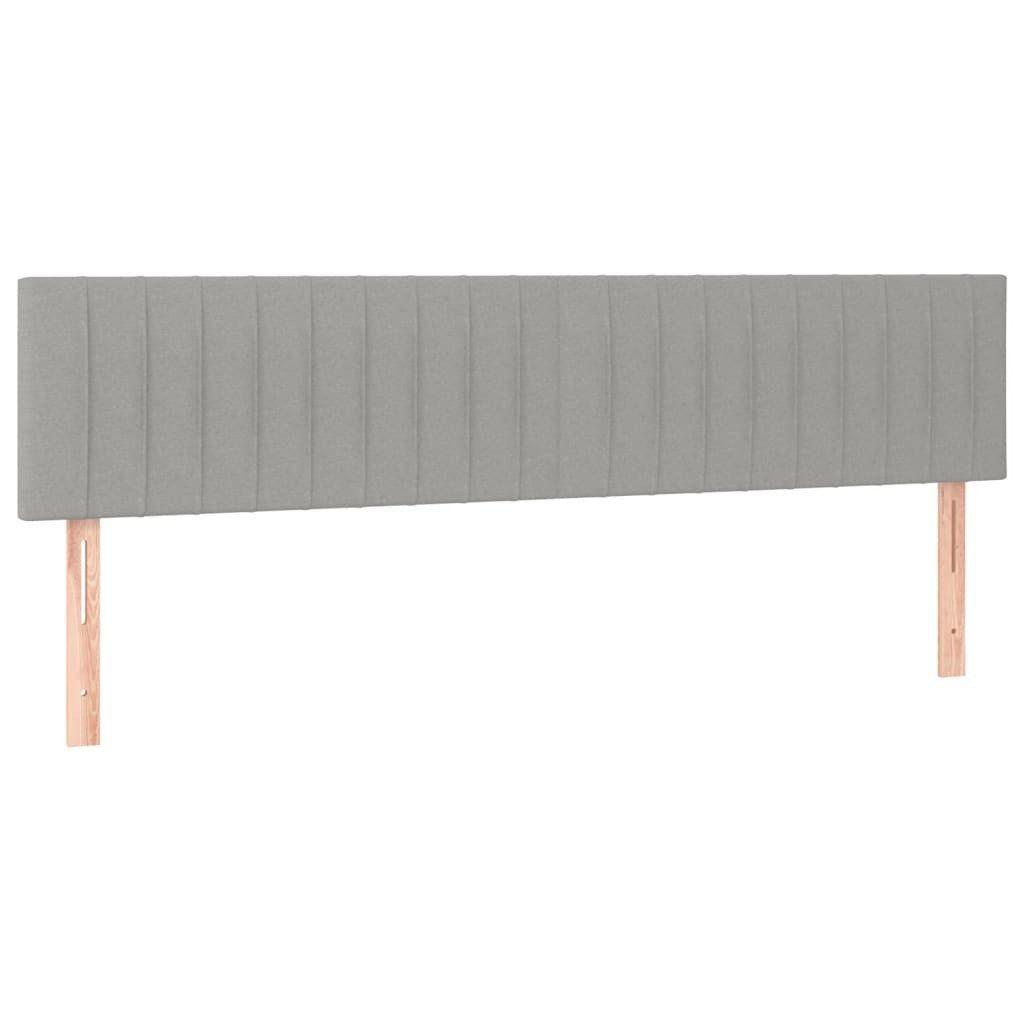 vidaXL Bett Kopfteile Hellgrau 180x5x78/88 cm Stoff (1-tlg)