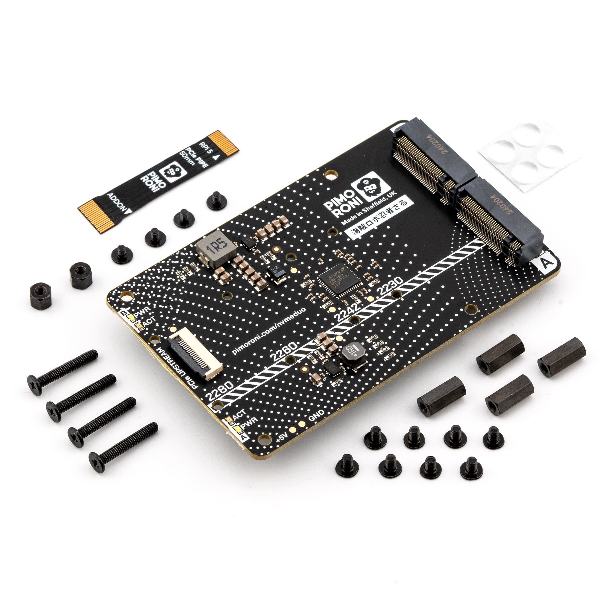 Pimoroni NVMe Base Duo Speichererweiterung für Raspberry Pi 5, 2x Adapter